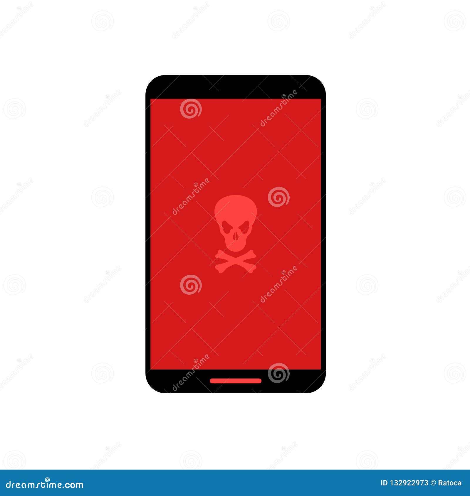 Mobile virus illustration stock vector. Illustration of attack 132922973