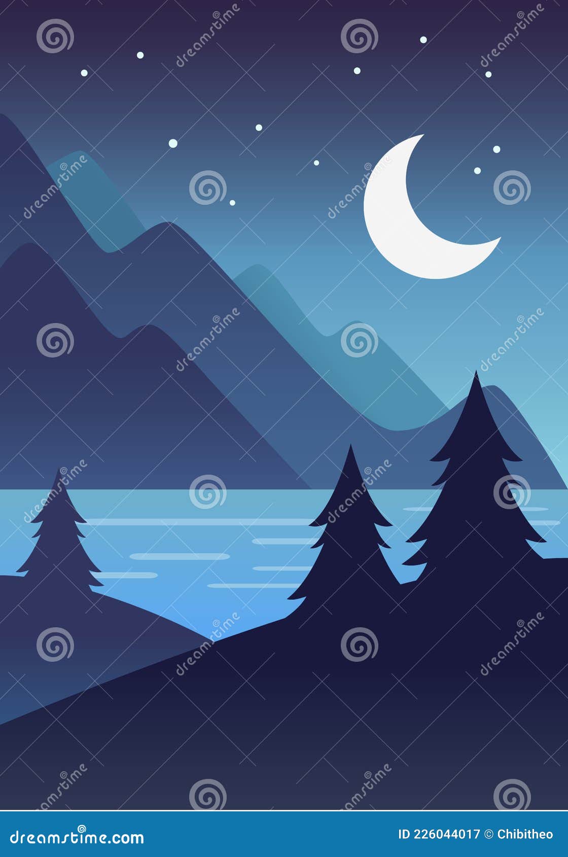 Mobile Wallpaper in Modern Minimalist Mountain Abstract. Stock Vector -  Illustration of mountains, hill: 226044017