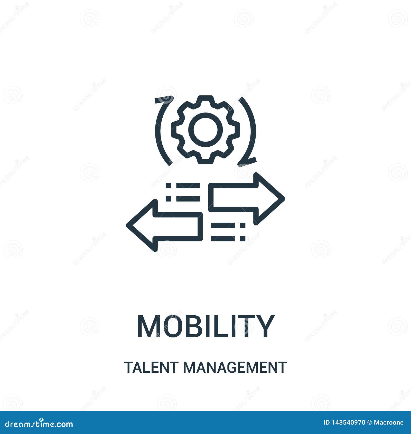mobility icon  from talent management collection. thin line mobility outline icon  