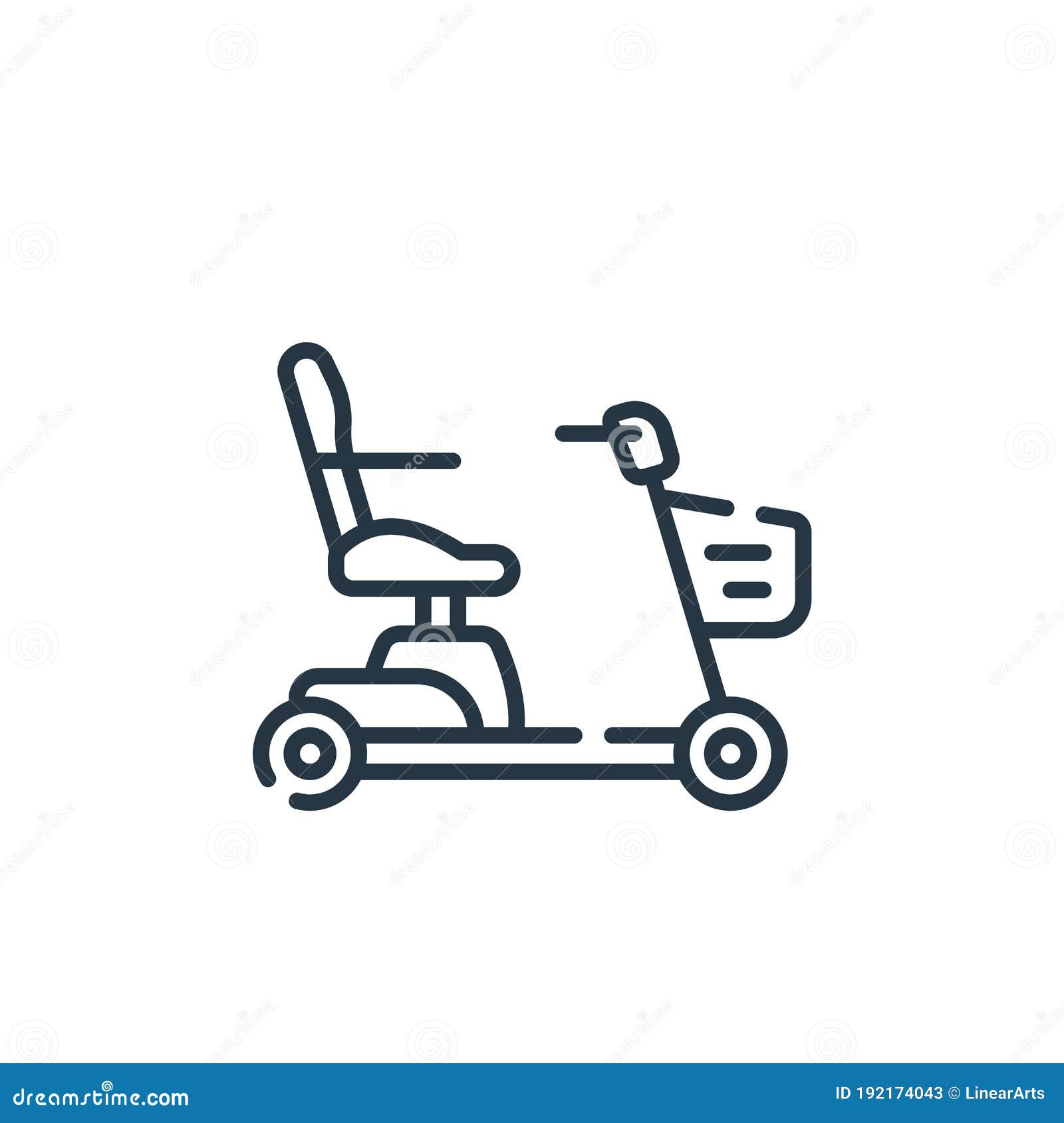 mobility scooter icon  from supermarket concept. thin line  of mobility scooter editable stroke. mobility