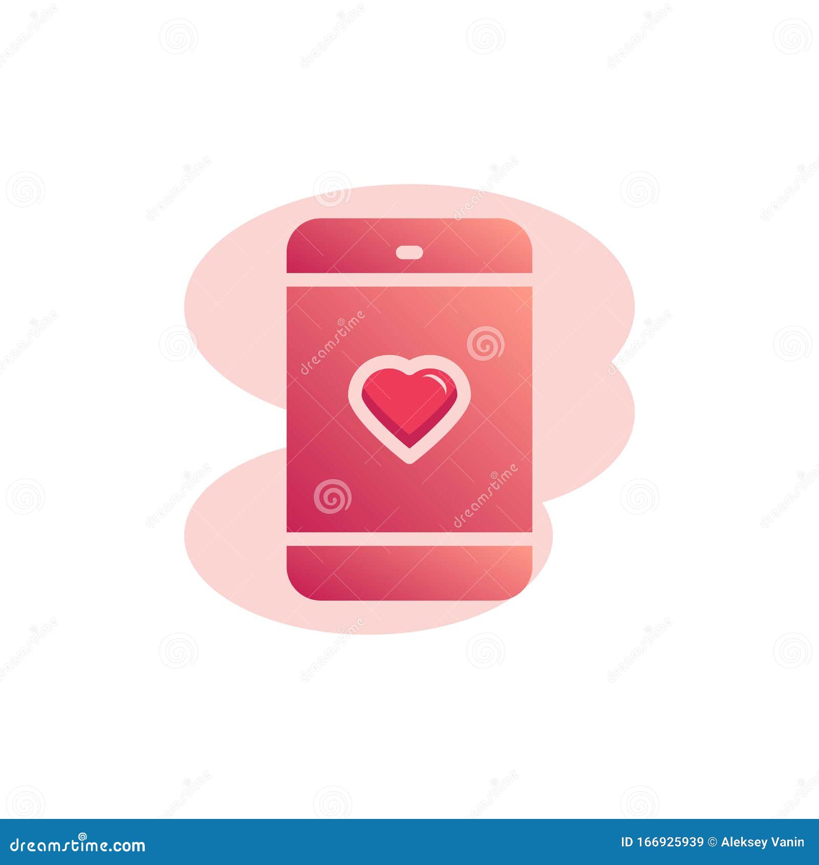 Mobiltelefon Mit Herz Kreislauf Symbol Auf Dem Bildschirm Vektor Abbildung Illustration Von Abbildung Begriff