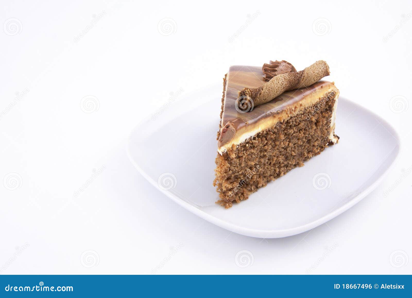 mocha cake slice
