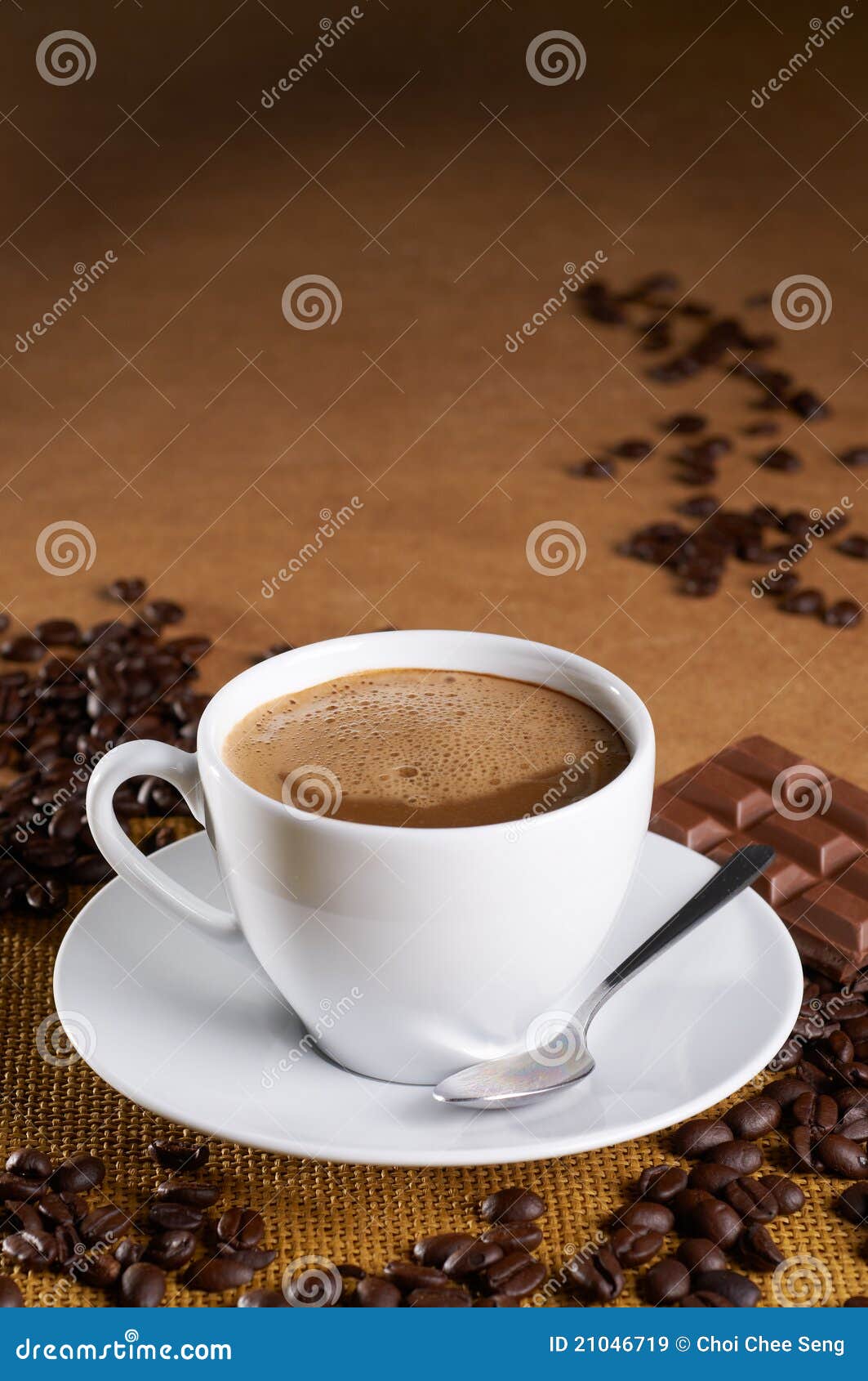 Mocha coffee stock image. Image of copy, foam, wood, warm - 21046719