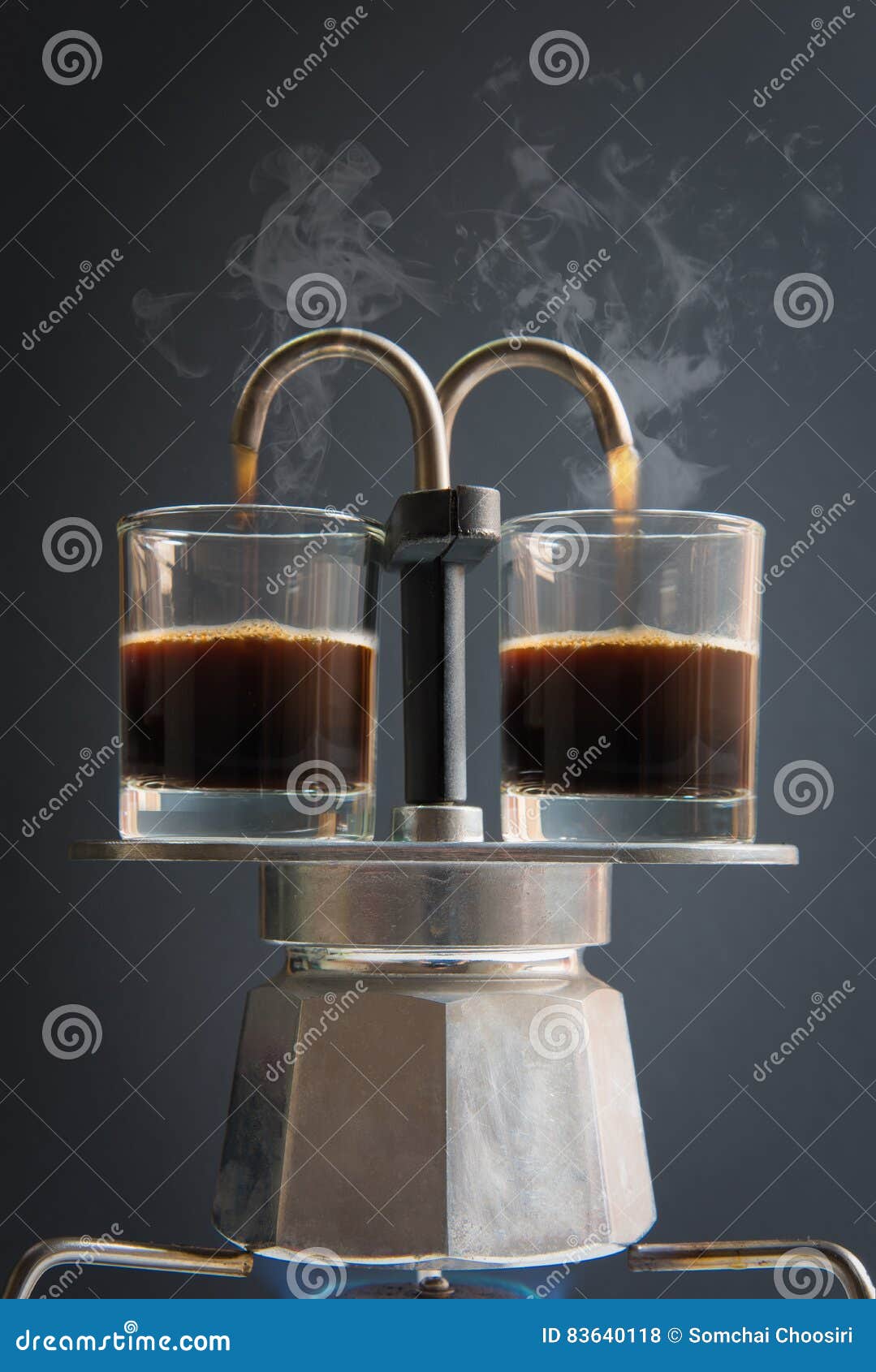 The mocha coffee pot stock photo. Image of object, metal 83640118