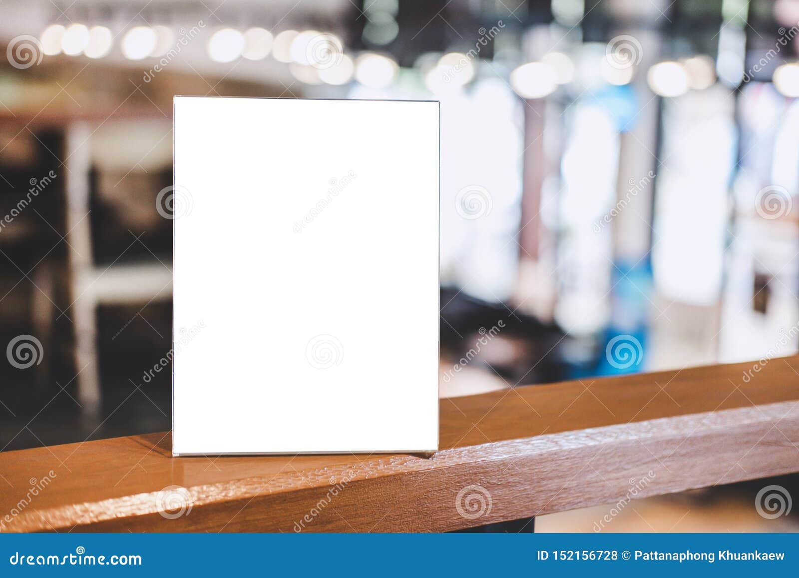Download Mock Up Acrylic Frame Posters Pattern Template Forms Background, Blank Menu Frame On Table In ...
