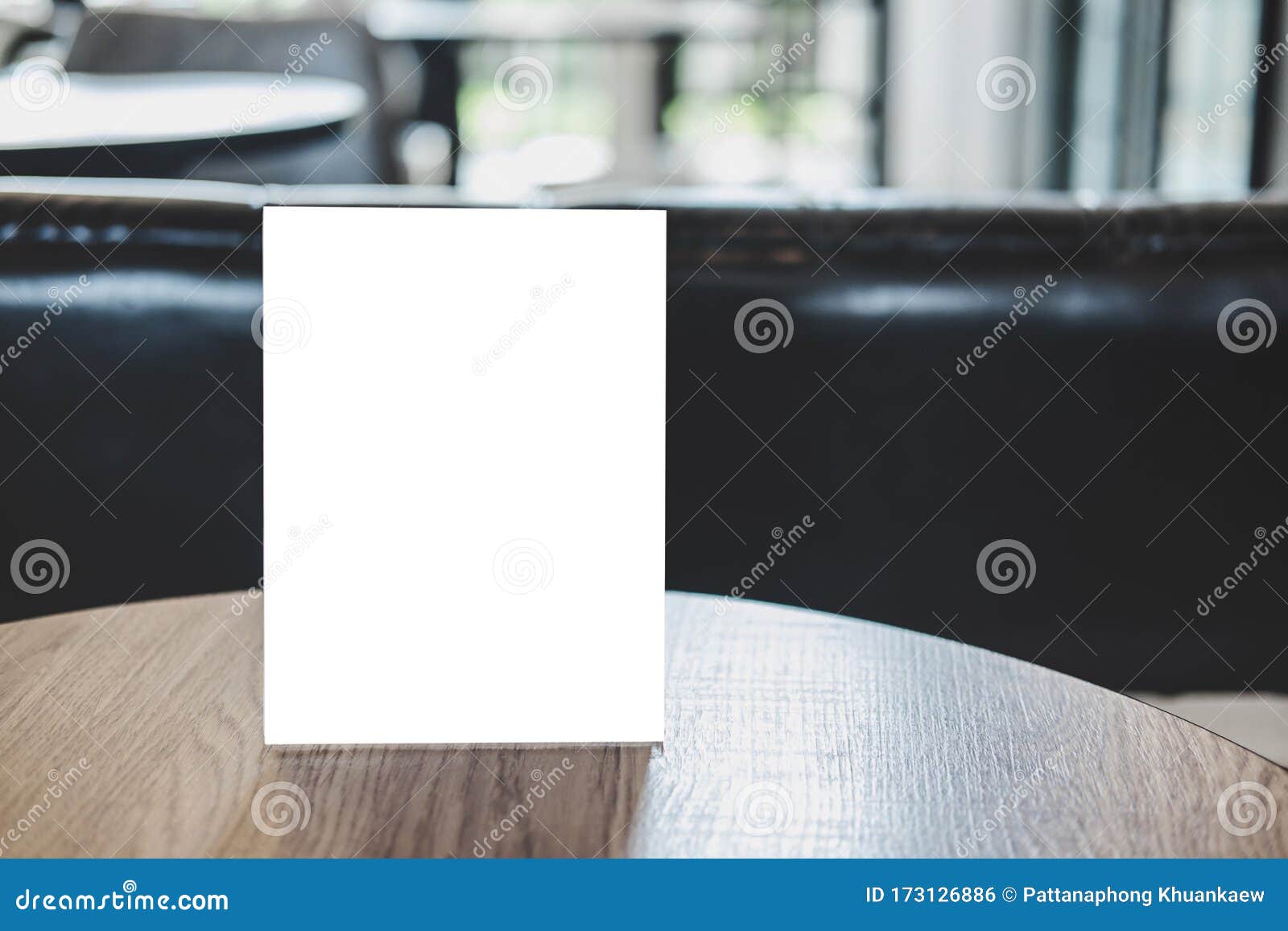 Download Mock Up Acrylic Frame Posters Pattern Template Forms Background, Blank Menu Frame On Table In ...