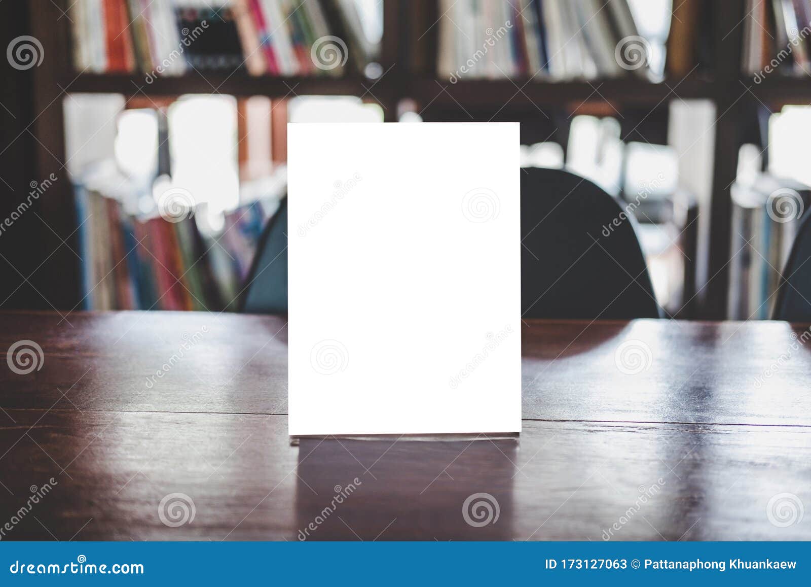 Download Mock Up Acrylic Frame Posters Pattern Template Forms Background, Blank Menu Frame On Table In ...