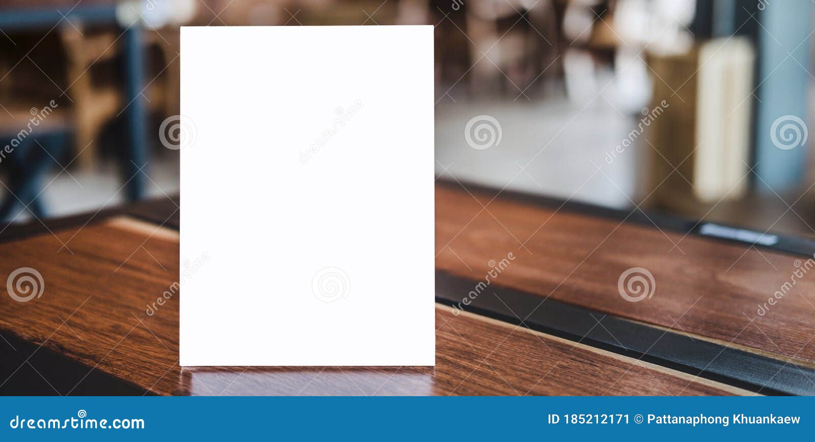 Download Mock Up Acrylic Frame Posters Pattern Template Forms Background, Blank Menu Frame On Table In ...