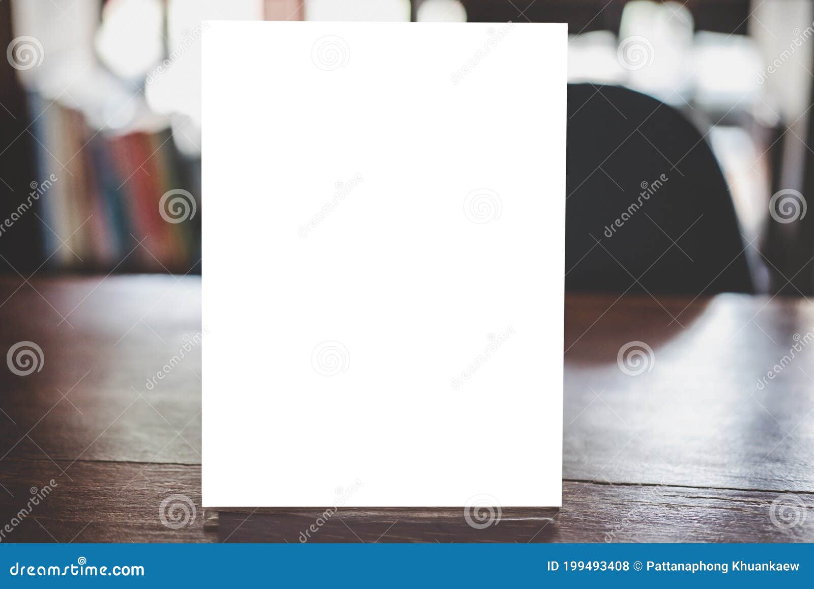 Download Mock Up Acrylic Frame Posters Pattern Template Forms Background, Blank Menu Frame On Table In ...