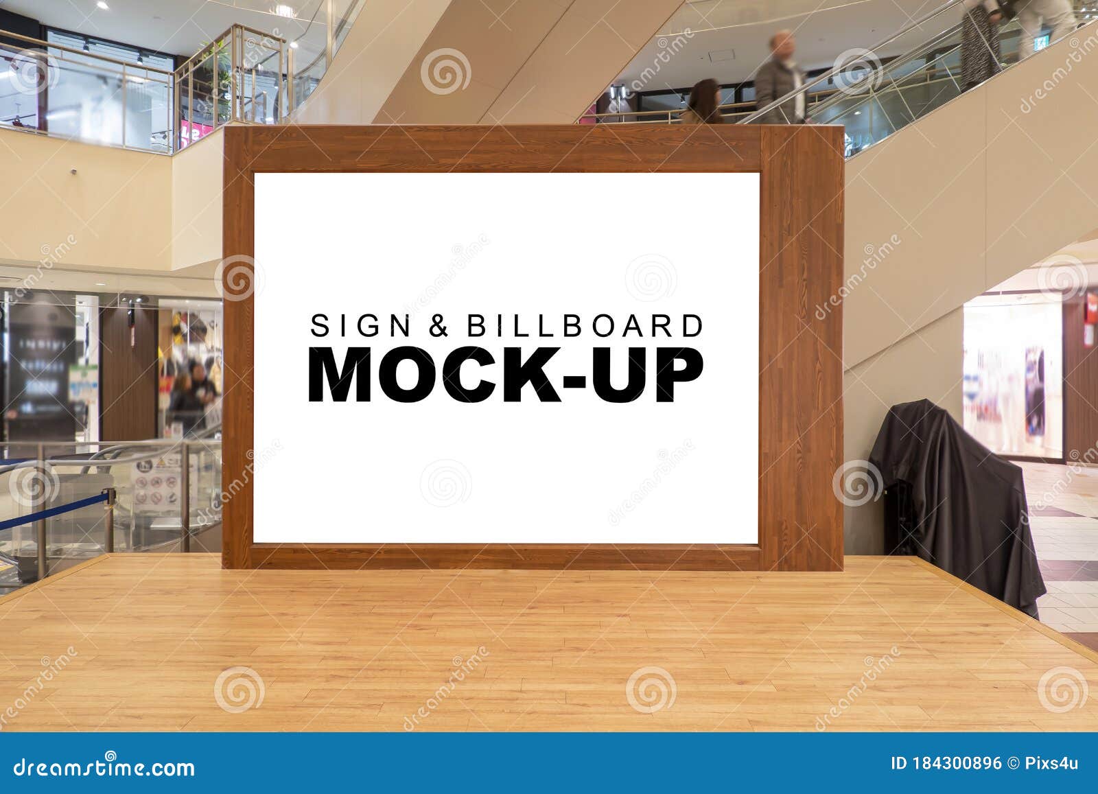 Download Mock Up Background On Stage Near Escalator In Shopping Mall Stock Photo Image Of Agency Backdrop 184300896