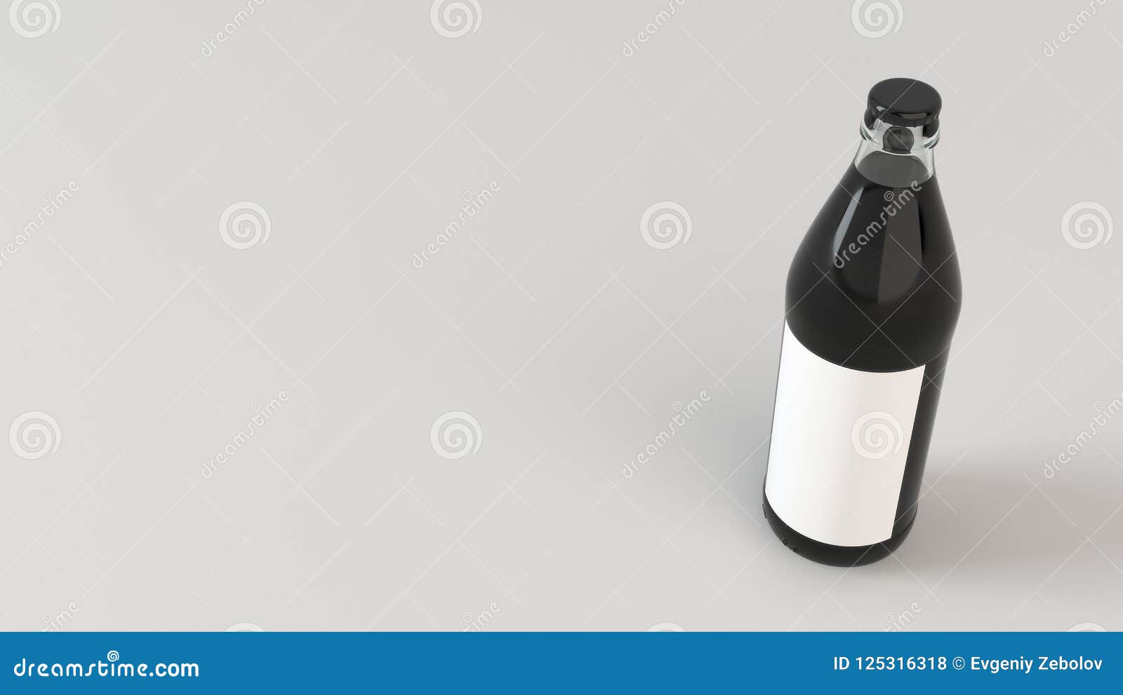 mock up of beer bottle with blank label