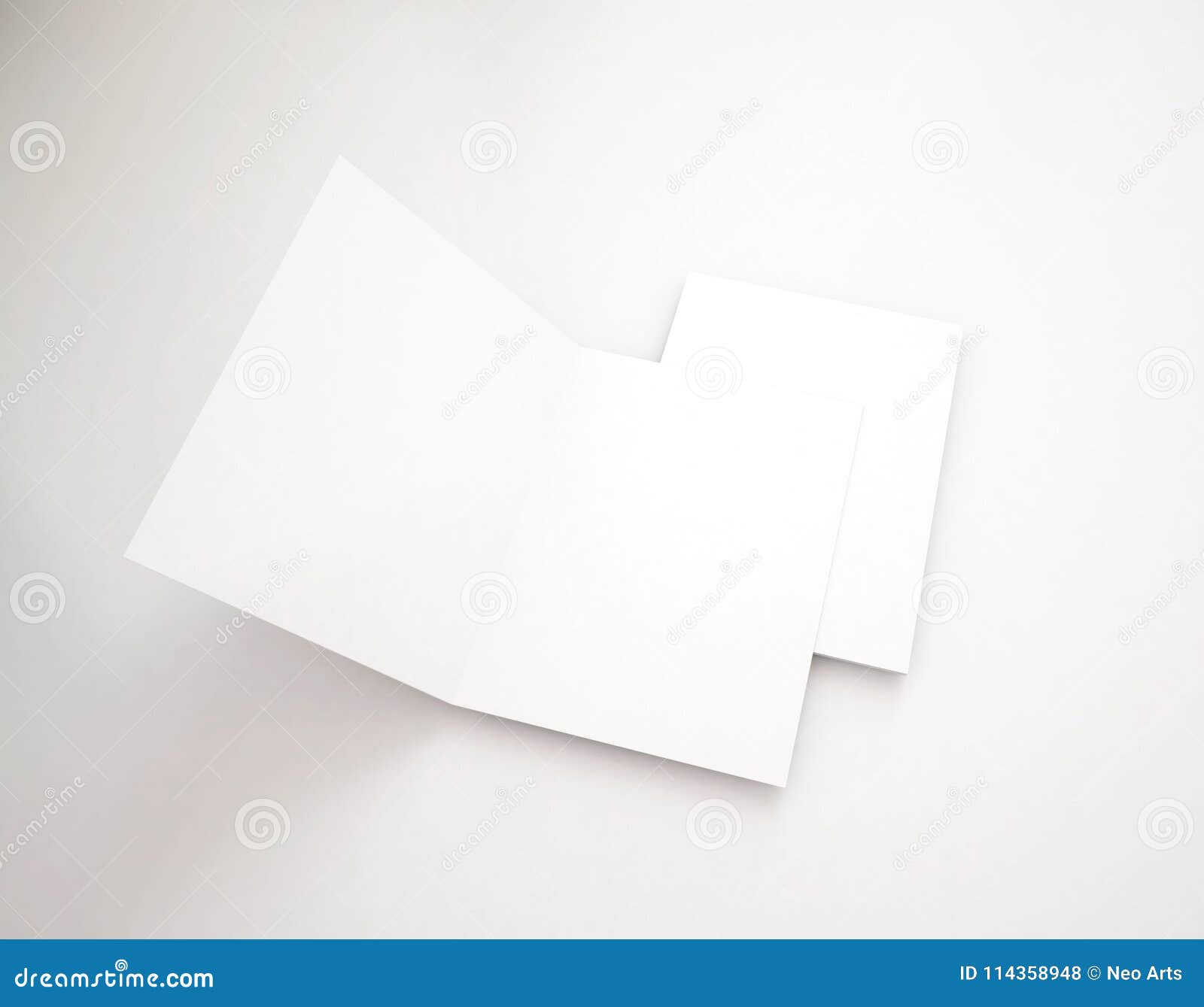 Bifold Brochure Mock Up stock illustration. Illustration of drawing - 114358948