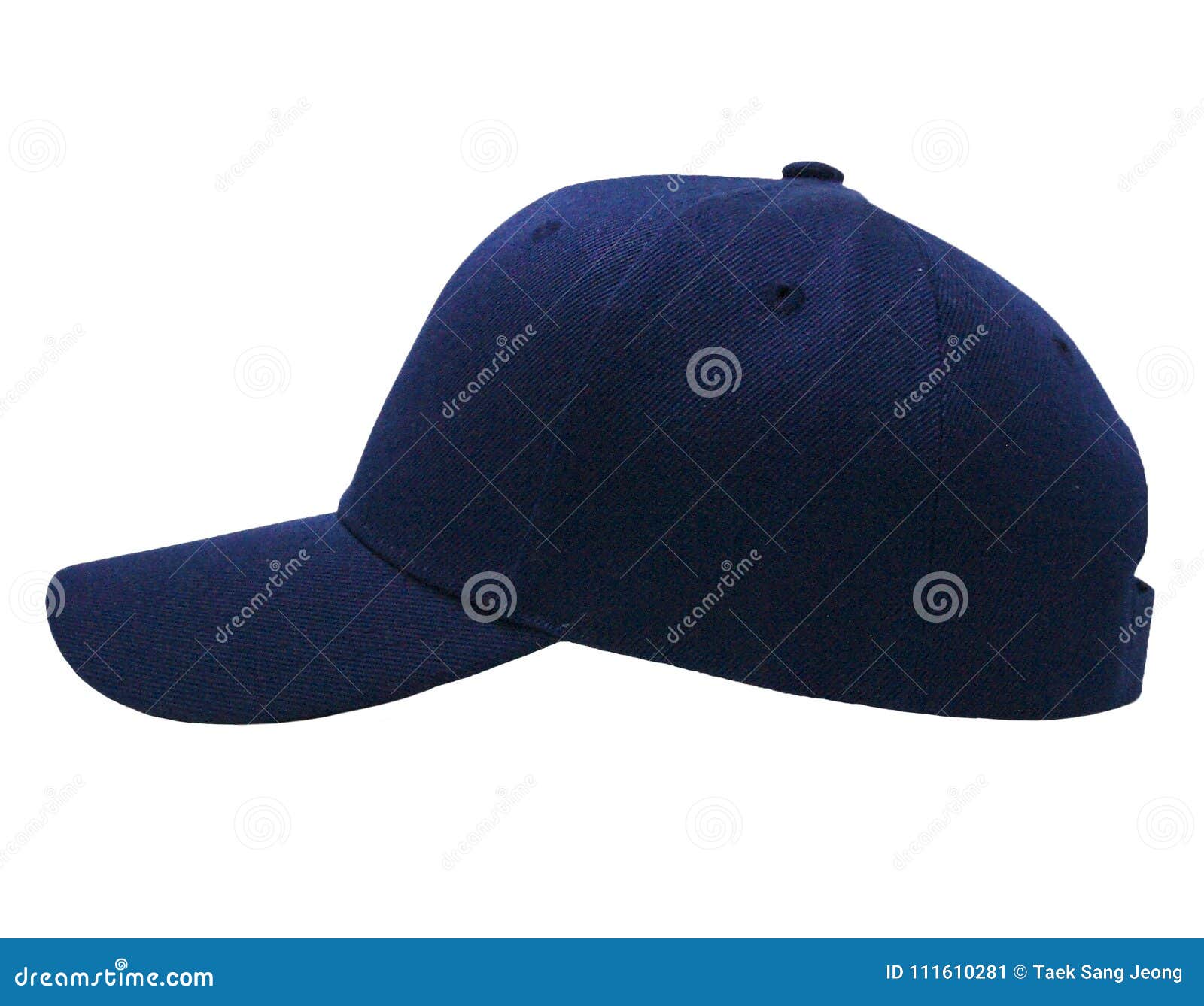 Mock Up Blank Baseball Color Navy Cap Closeup Of Side View ...