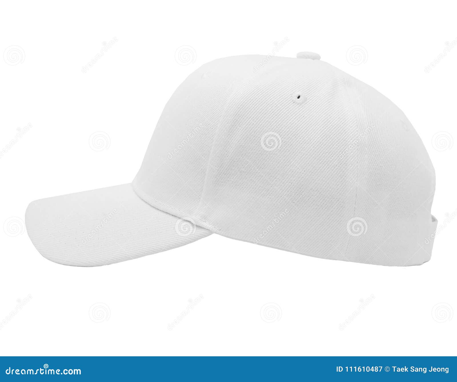 Mock Up Blank Baseball Color White Cap Closeup of Side View Stock Image ...