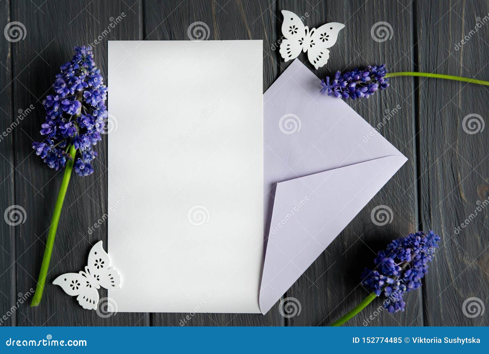 Download Mock Up Blank Paper And Envelope On Dark Wooden Background ...