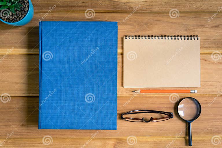 Mock up blue book stock photo. Image of object, clean 106024756