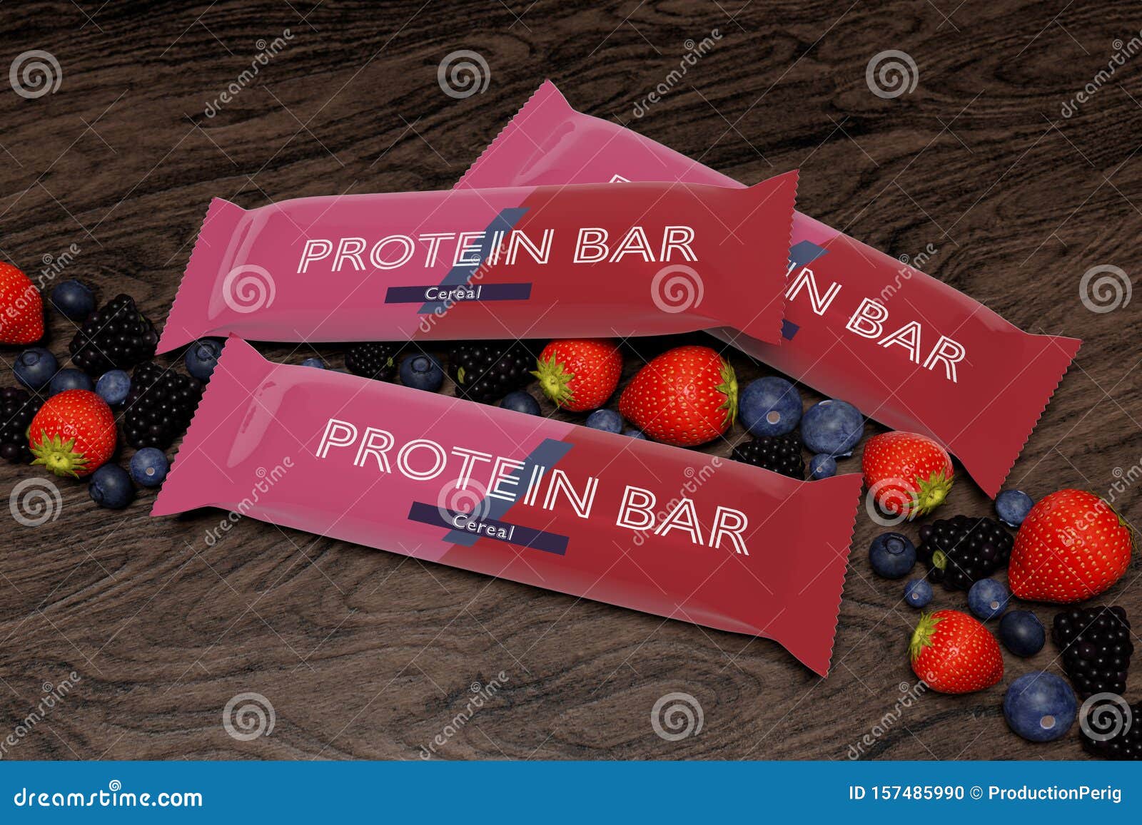 Download Mock Up Of A Cereal Bar Packaging On A Concrete Background ...