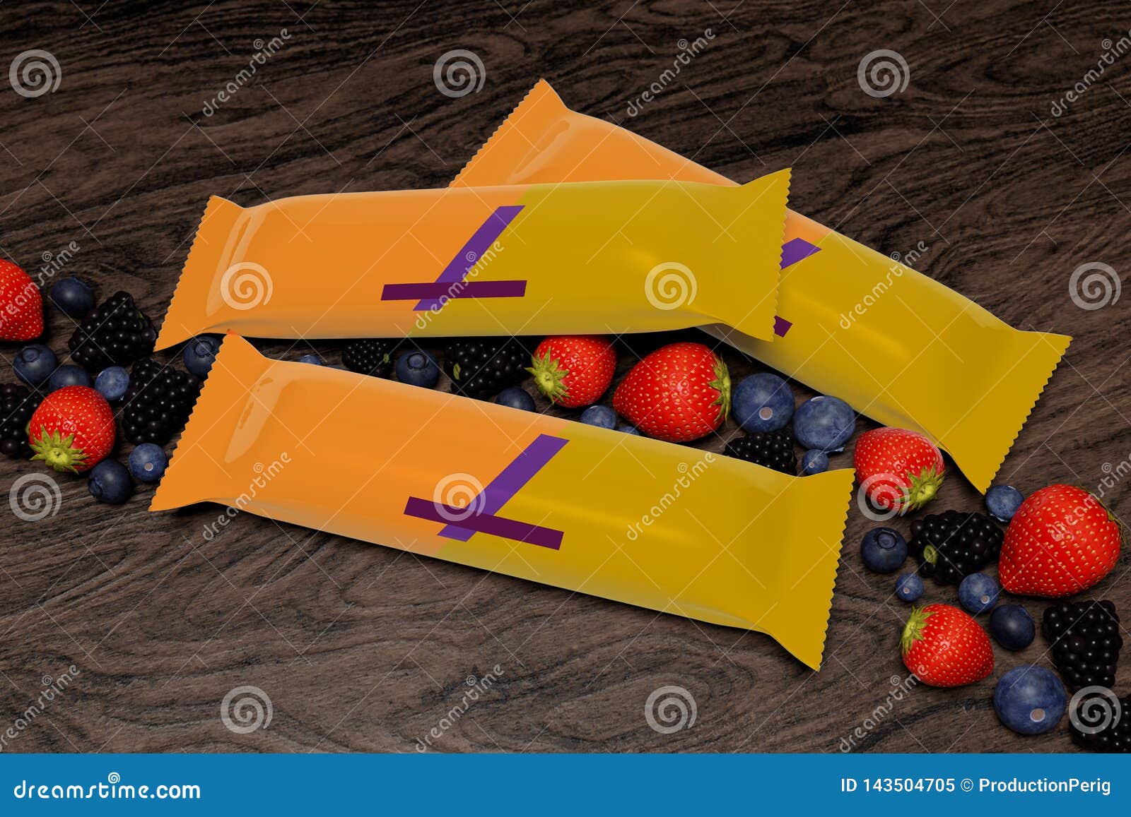 Download Mock Up Of A Cereal Bar Packaging On A Concrete Background ...
