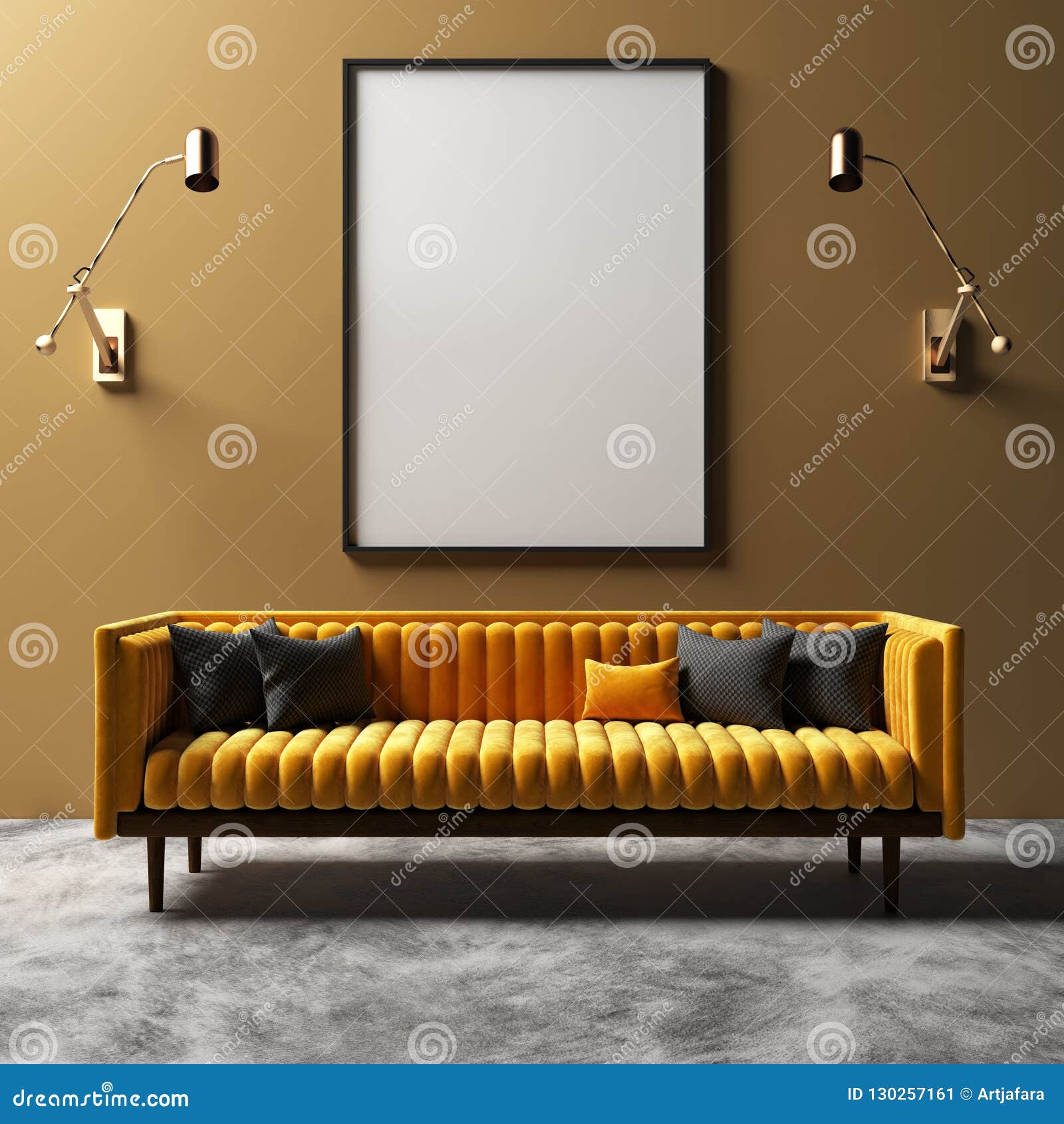 mock-up in elegant interior background, modern style