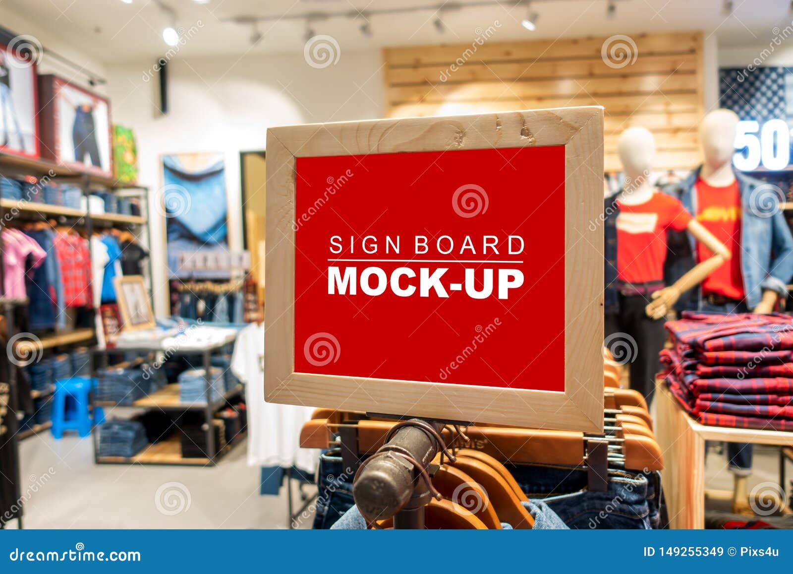 Download Mock Up Horizontal Advertising Banner At Fashion Clothing ...