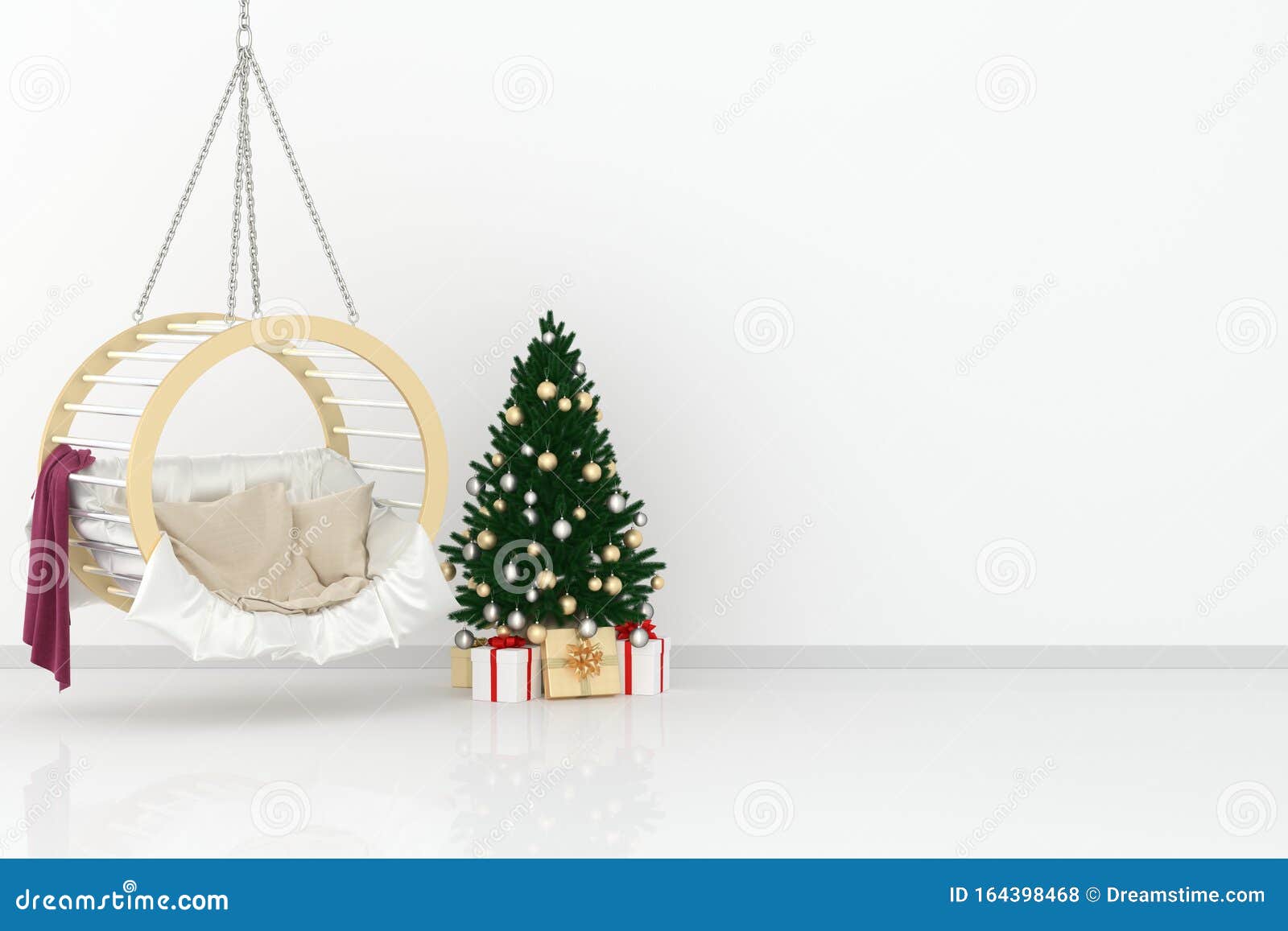 Download Mock Up Living Room, With Hanging Chair, Christmas Tree ...