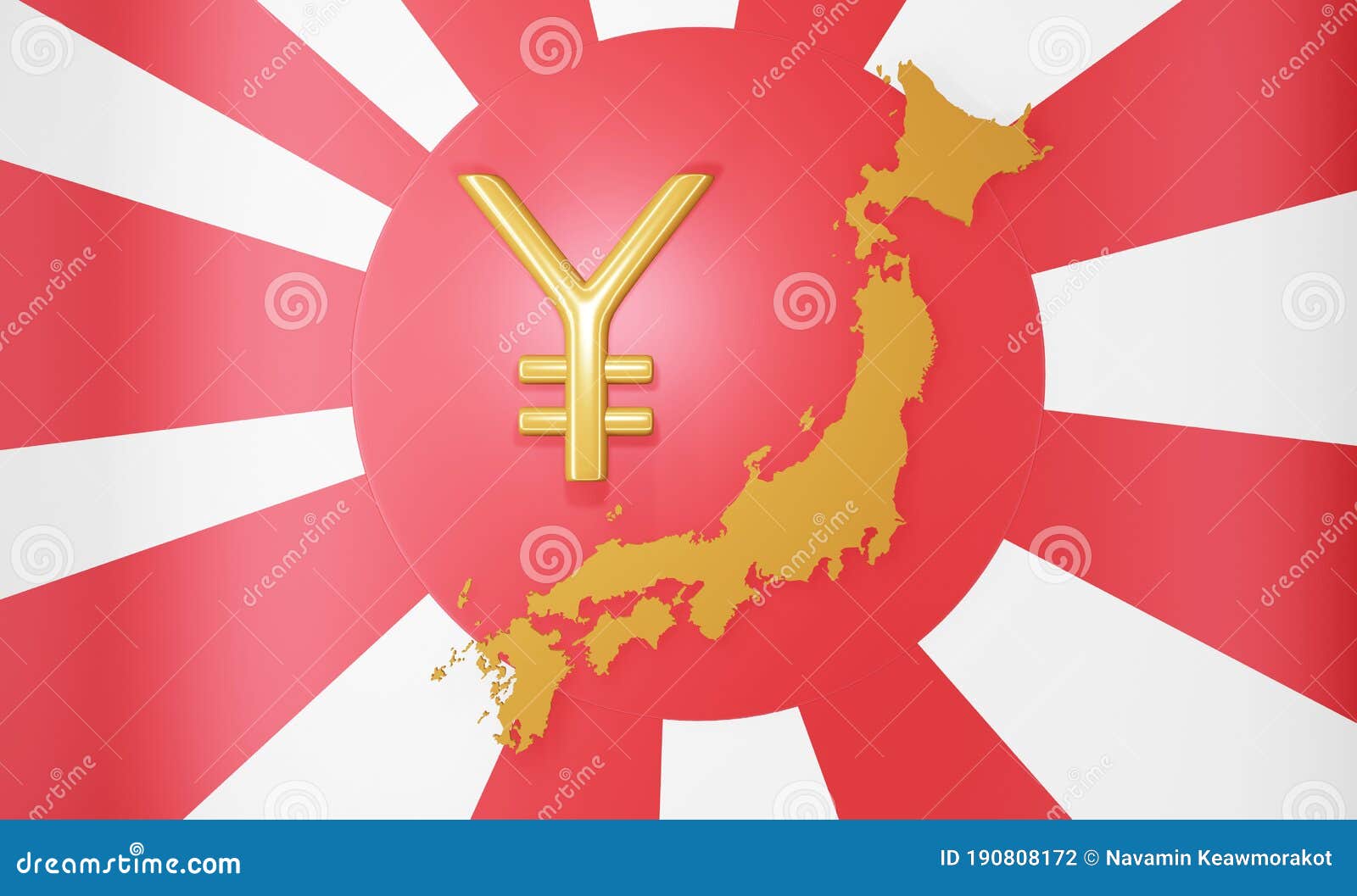 Mock Up Map Japan 3d Map Realistic.3d Rendering Stock Illustration