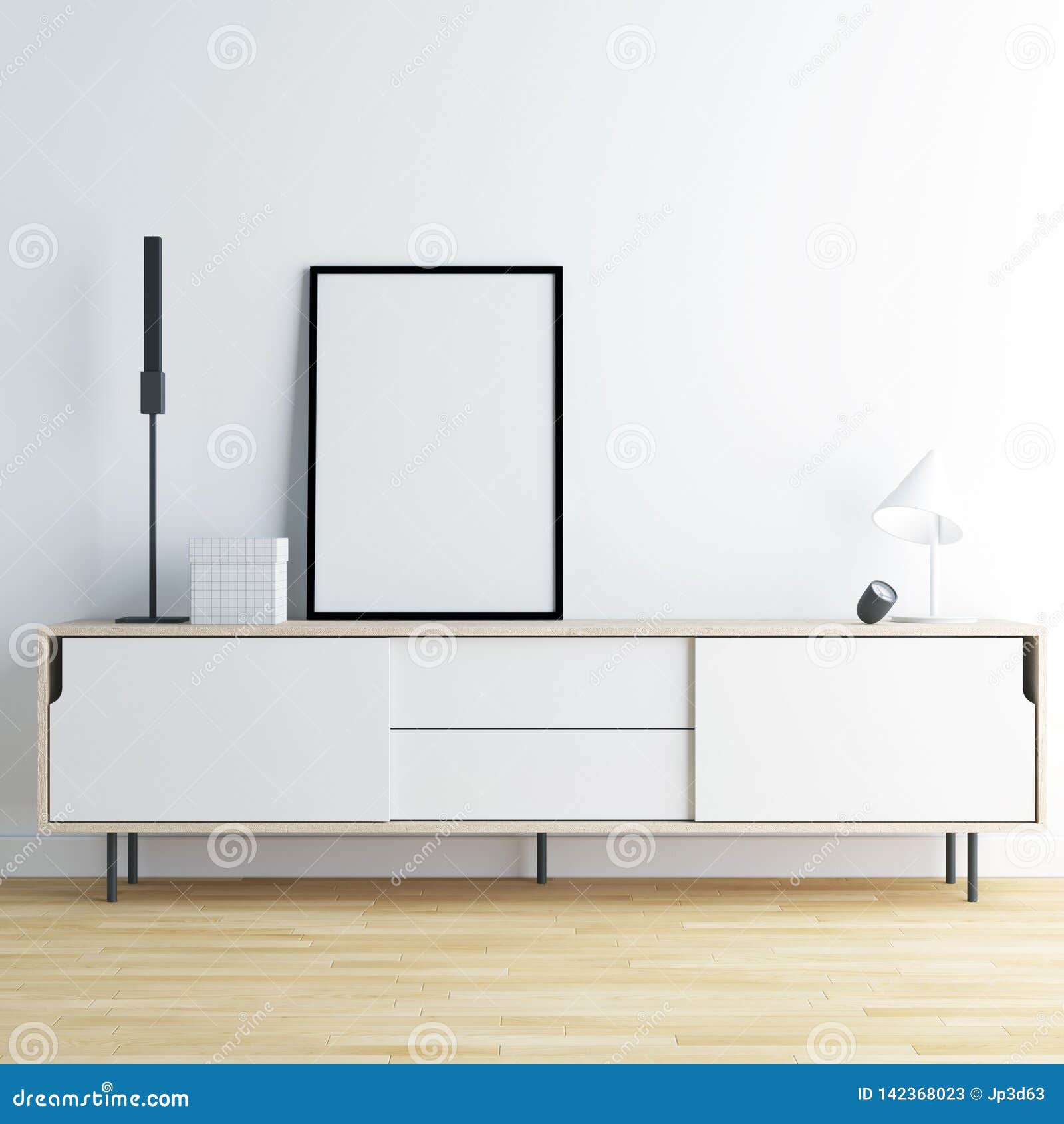 mock up poster frame with decoration - 3d render, 3d 