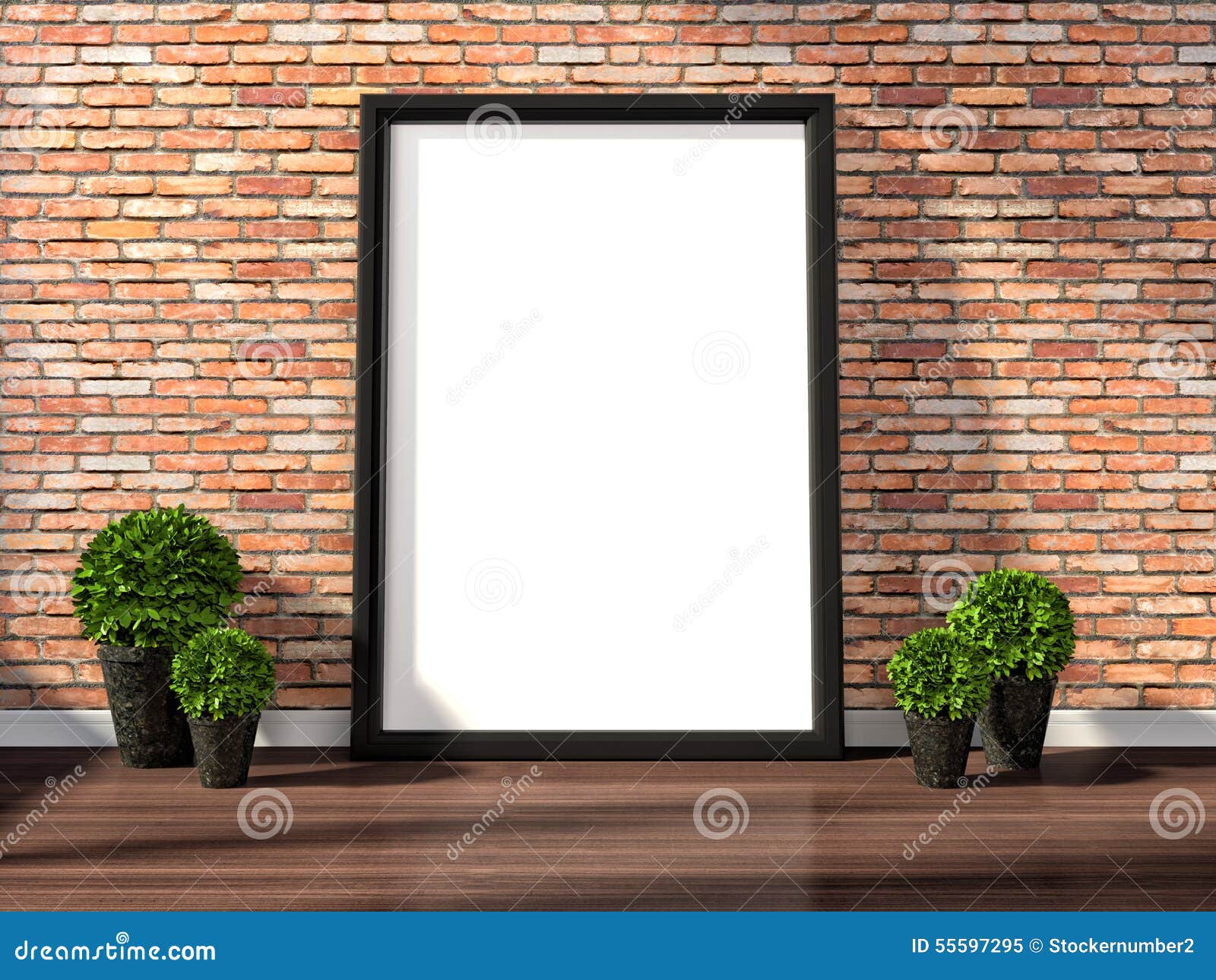 Download Mock Up Poster Frames And Canvas In Vintage Interior Background, Stock Illustration - Image ...