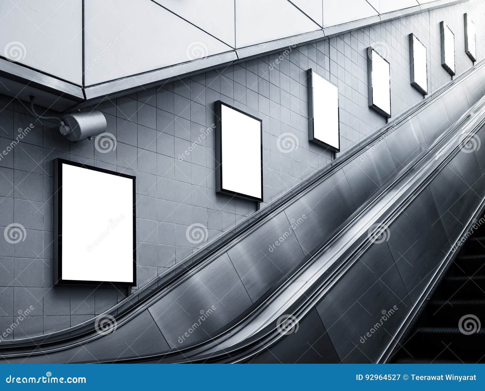 Download Mock Up Poster Media Ads Escalator Side Subway Station Stock Image - Image of metro, interior ...