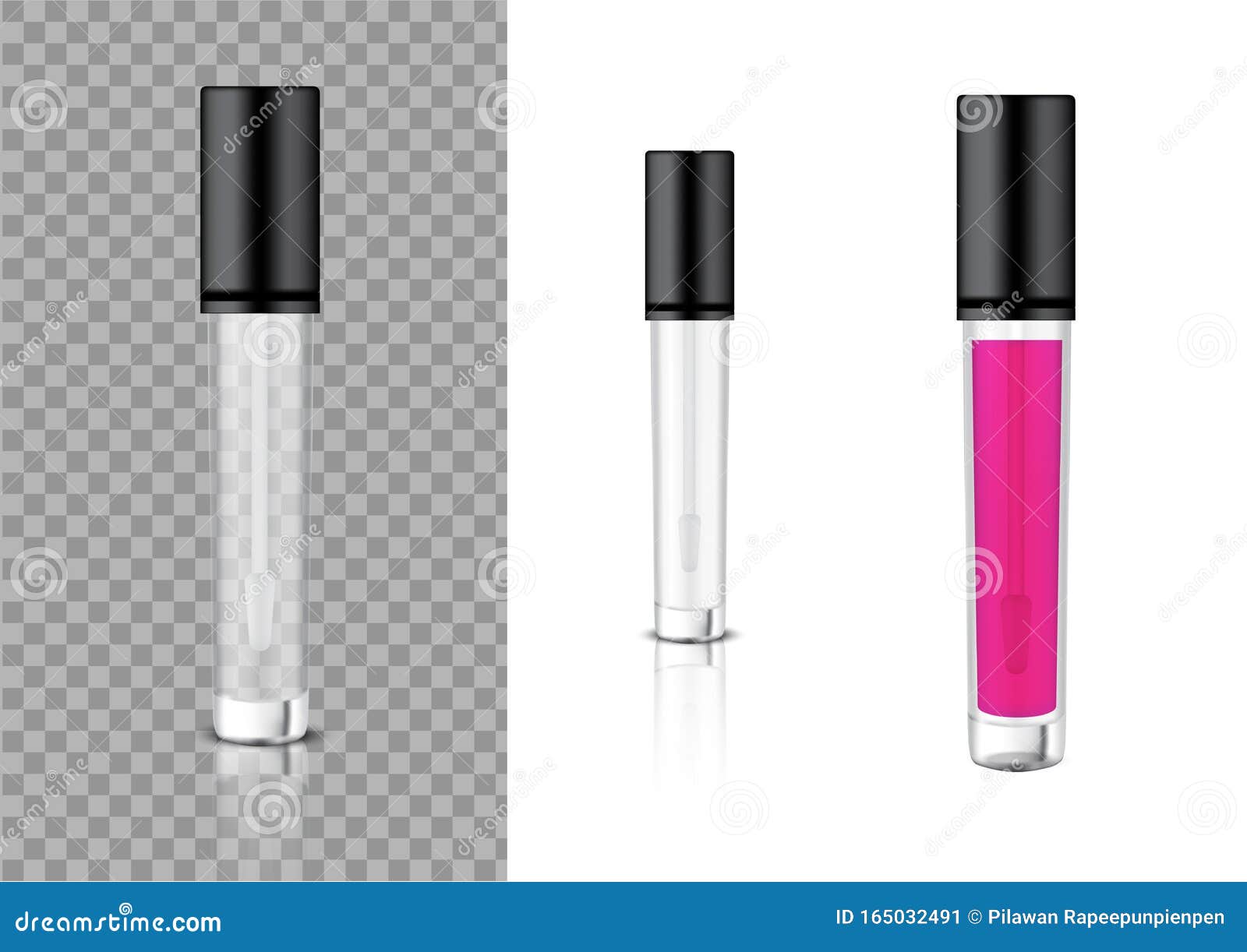 Download Mock Up Realistic Transparent Bottle Cosmetic Lip Gloss ...