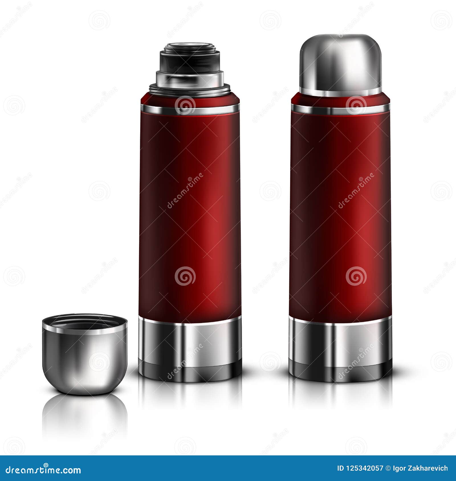 Download Mock Up. Red Thermos stock illustration. Illustration of promotion - 125342057