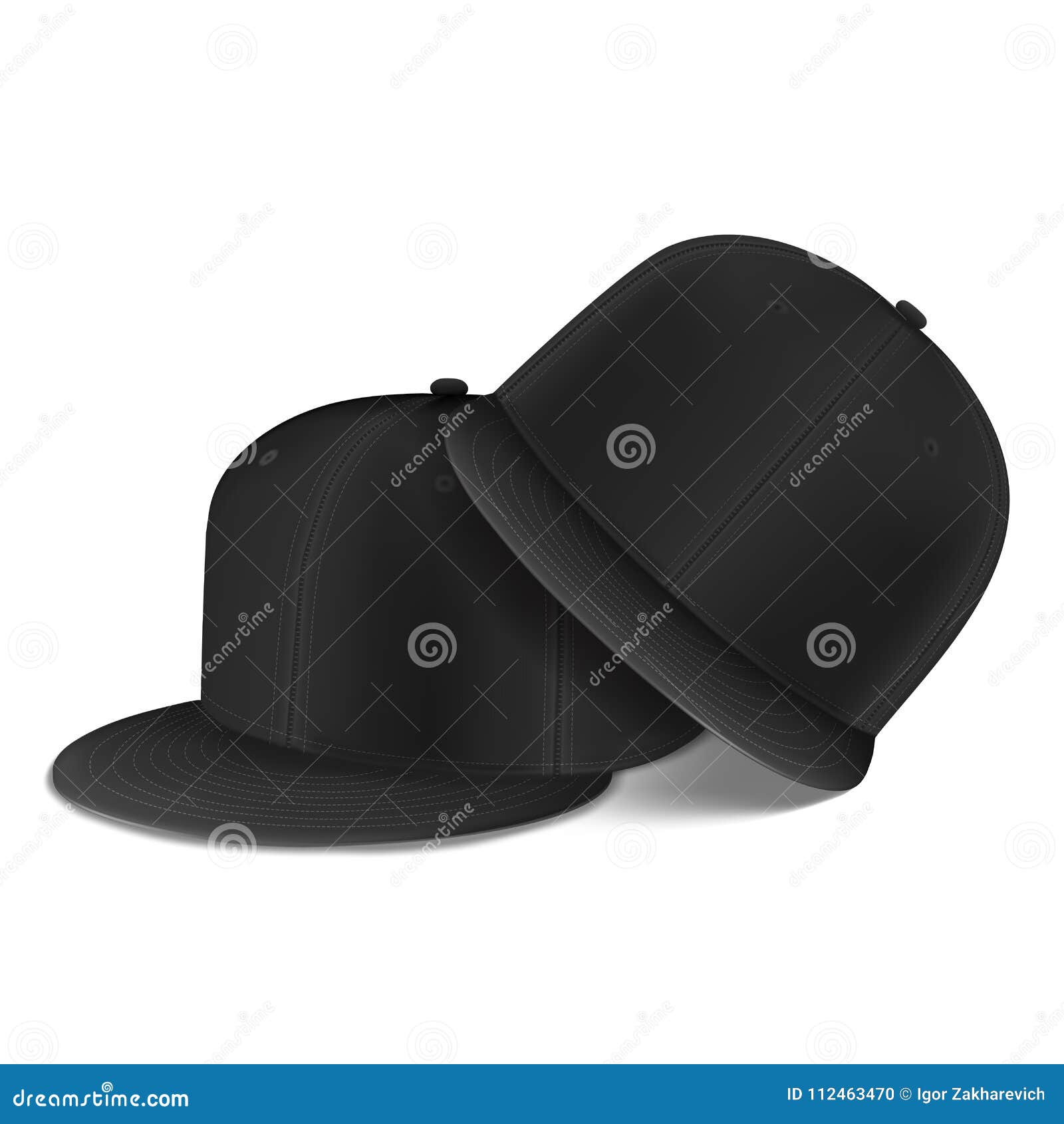 Download Mock-up Set Of Black Cap Hip Hop Vector Stock Illustration ...