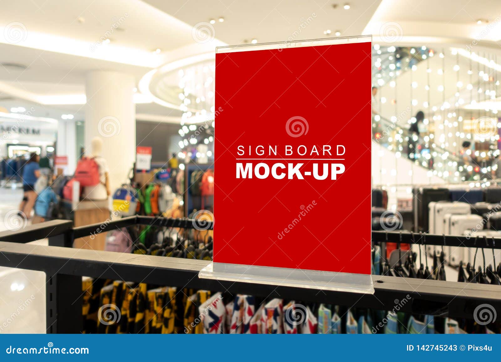 Download Mock Up Sign Board In Fashion Clothes Shop Stock Image ...