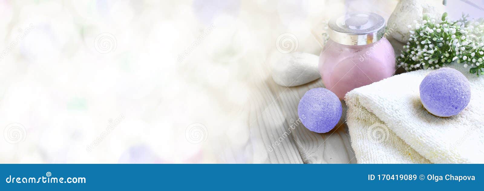 Download Mock Up Spa Aromatherapy Concept With Lavender Bath Bombs Scrub Towel Stones And Flowers Stock Image Image Of Aroma Care 170419089