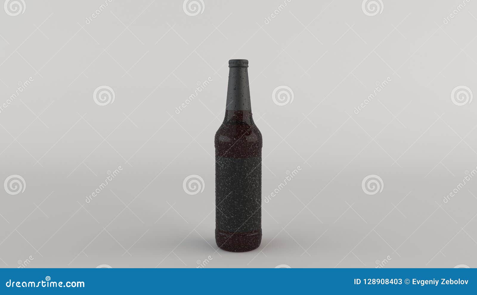 Download Mock Up Of Tall Beer Bottle With Blank Label And ...