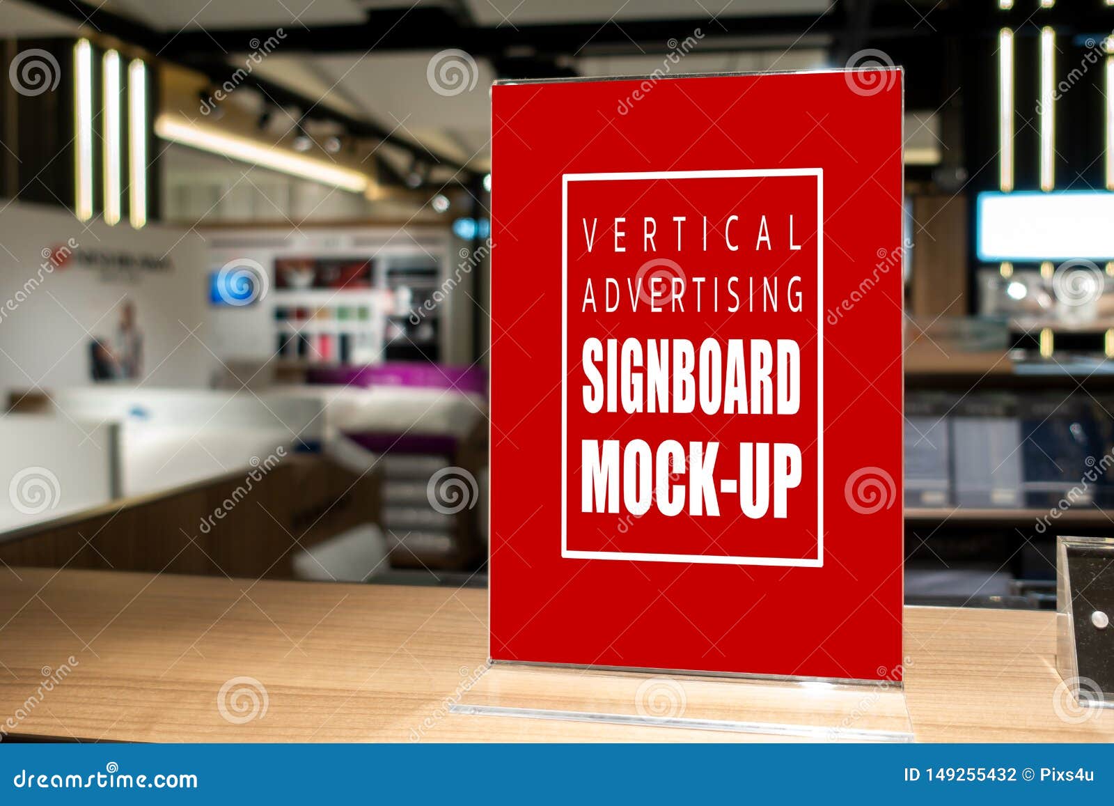 Download Mock Up Vertical Signboard With Acrylic Frame In Shop Stock Photo - Image of mobile, acrylic ...