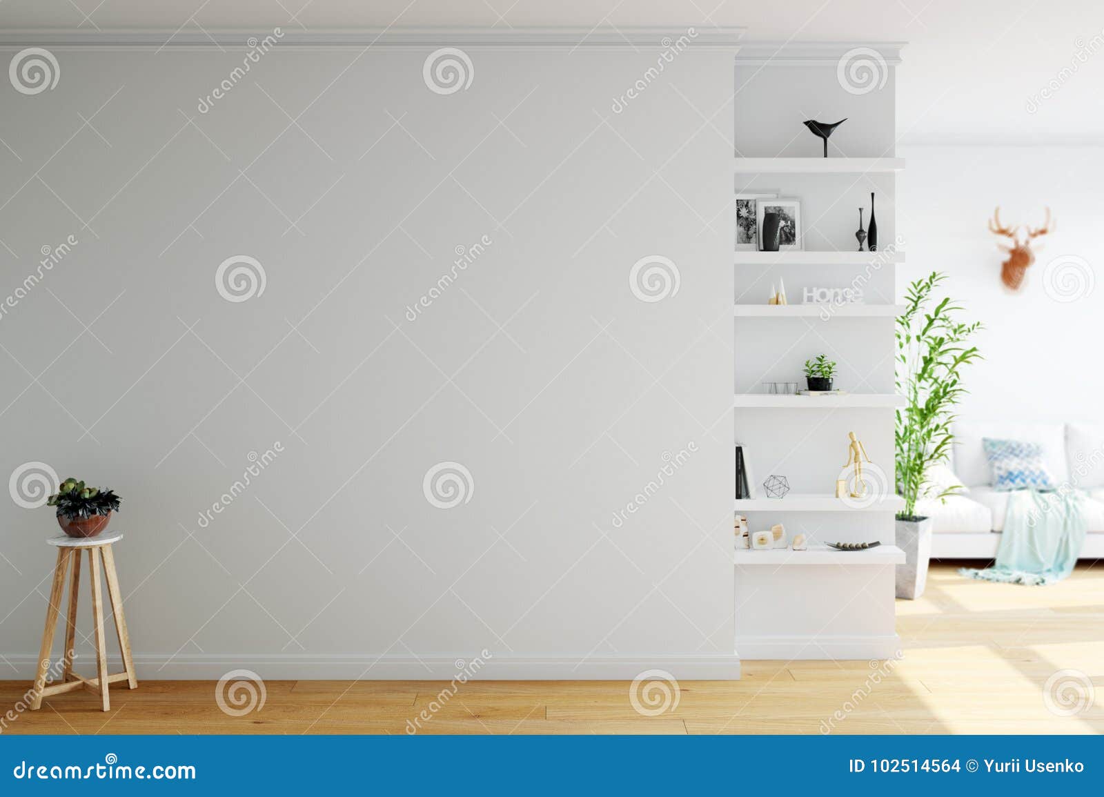 mock up wall interior. wall art. 3d rendering, 3d 