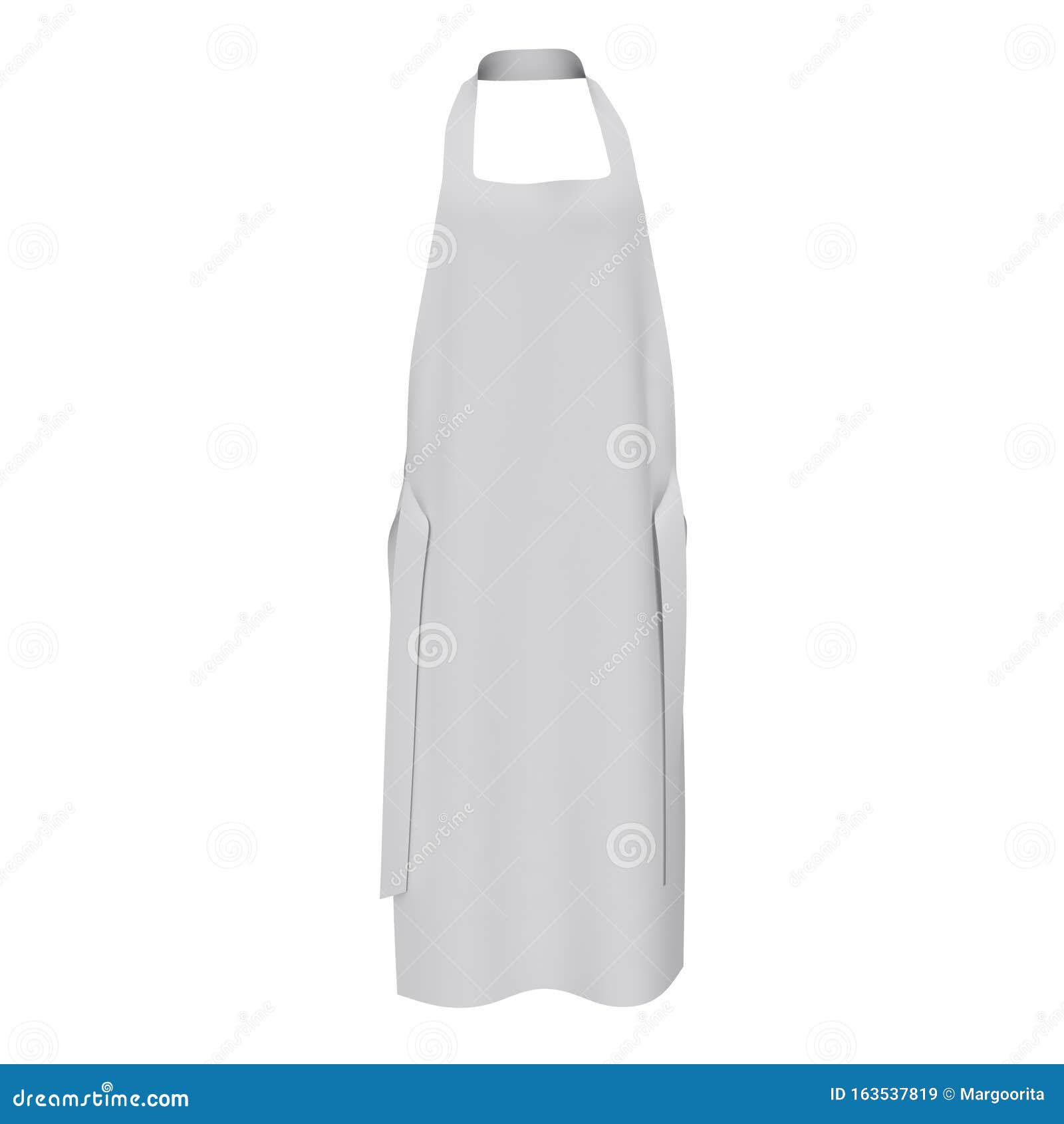 Download Mockup Apron Isolated On White Background. 3d Rendering ...
