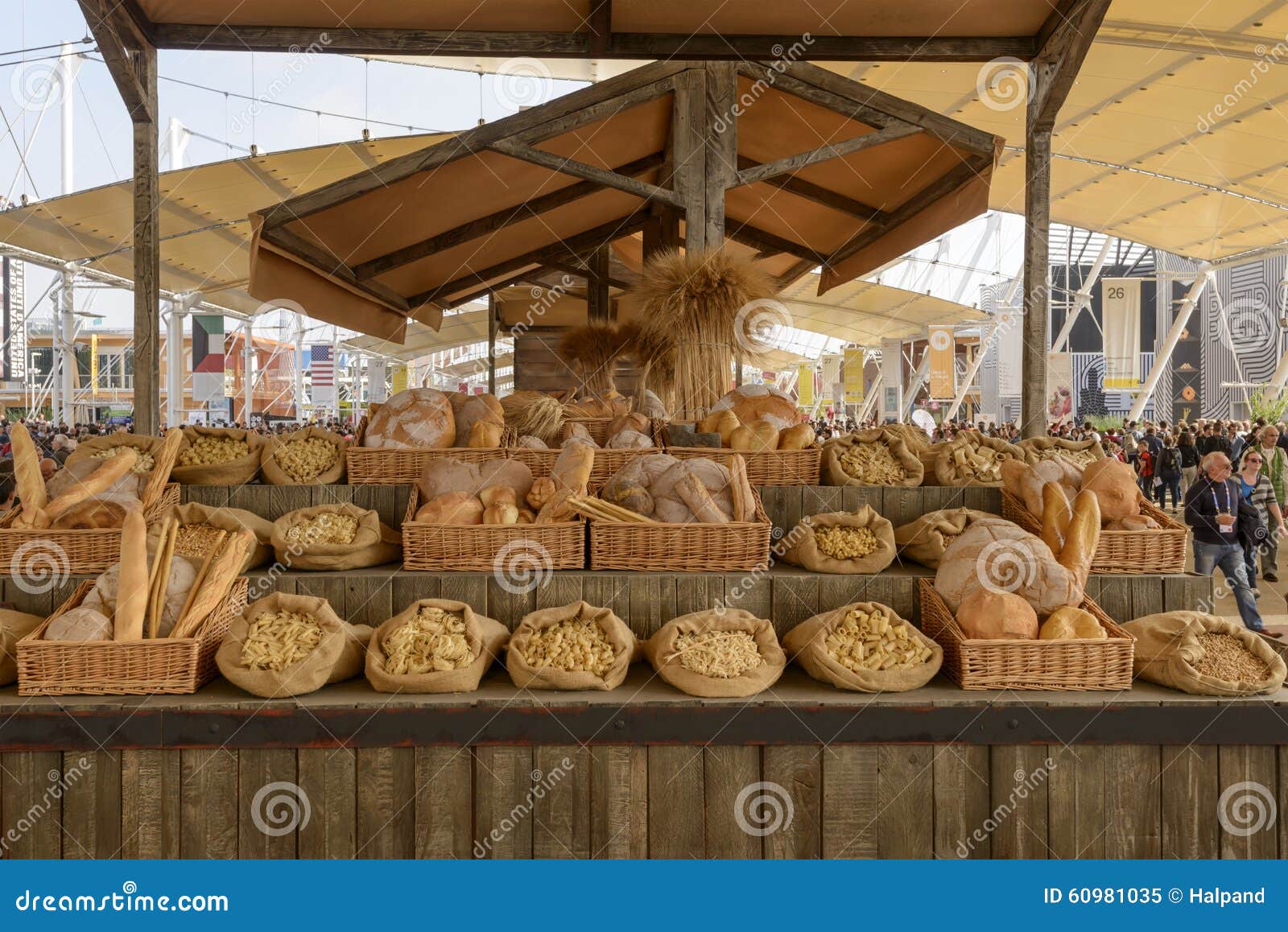 Mockup Of Bakery Food In Exhibition On Decumano , EXPO 2015 Mila Editorial Image - Image of ...