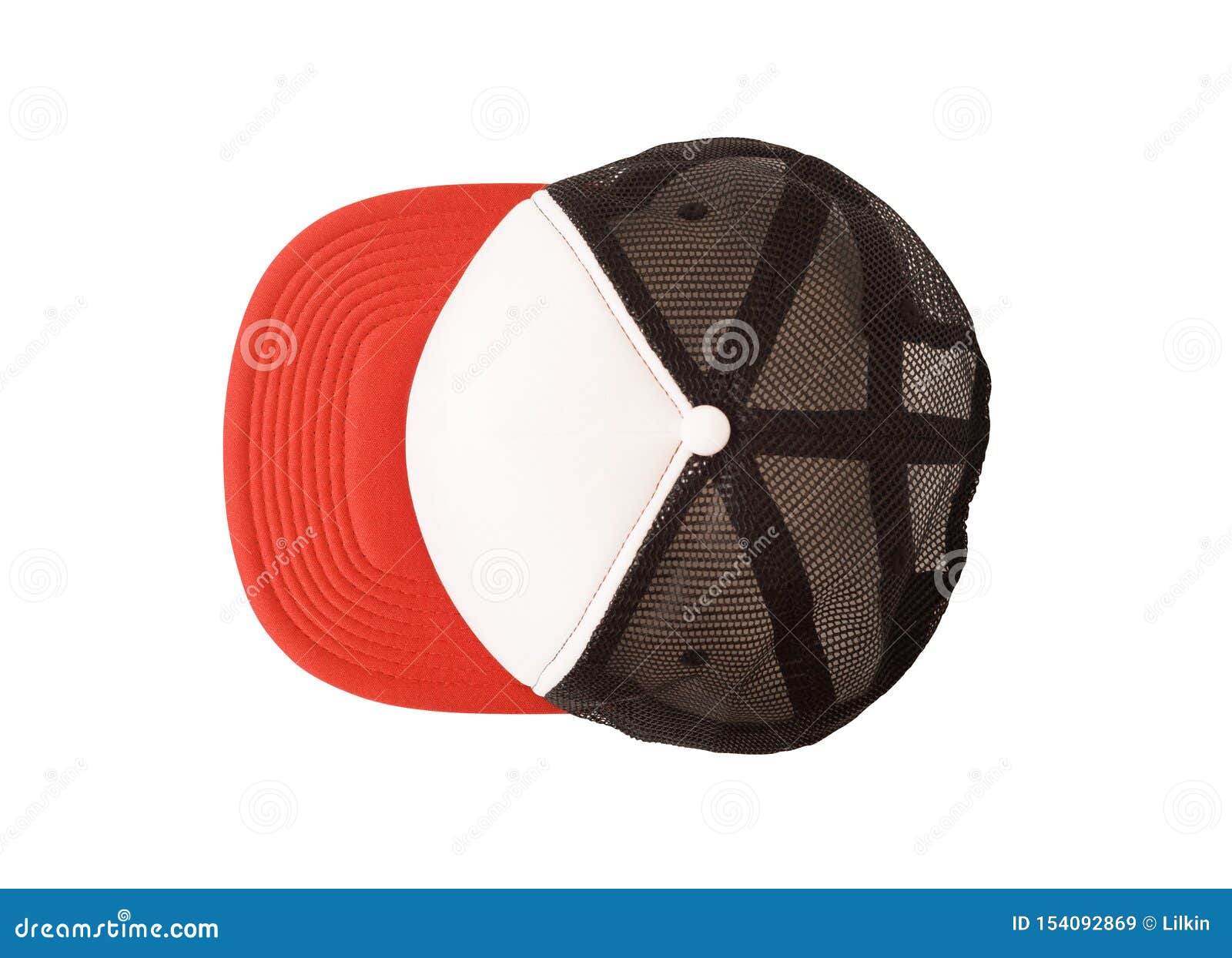 Download Mockup Of Baseball Cap With Black Mesh Stock Image - Image ...