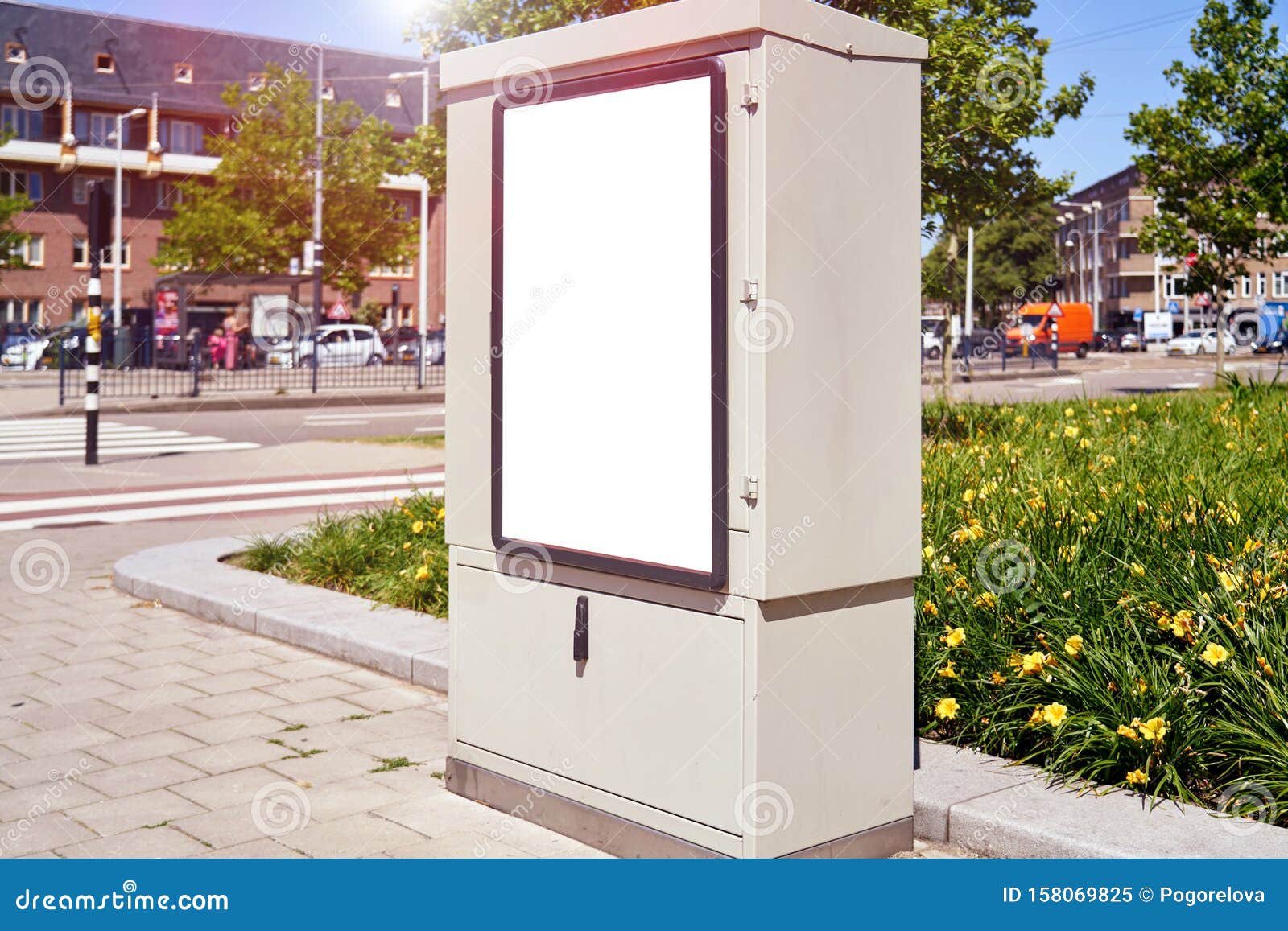 Download Mockup Of A Blank Empty White Advertising Urban Billboard ...