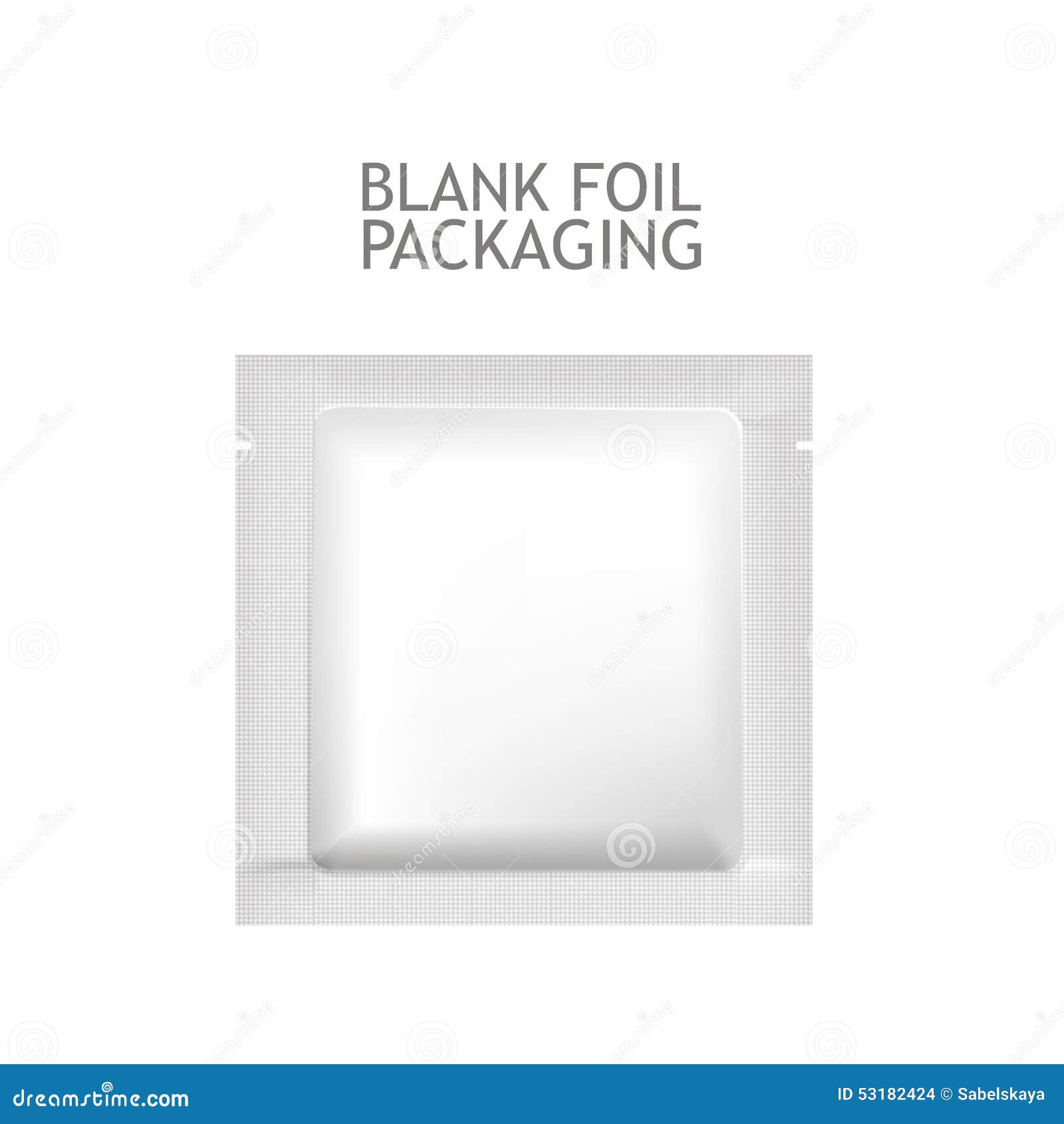 Download Mockup Blank Foil Packaging Stock Vector - Illustration of pack, packet: 53182424