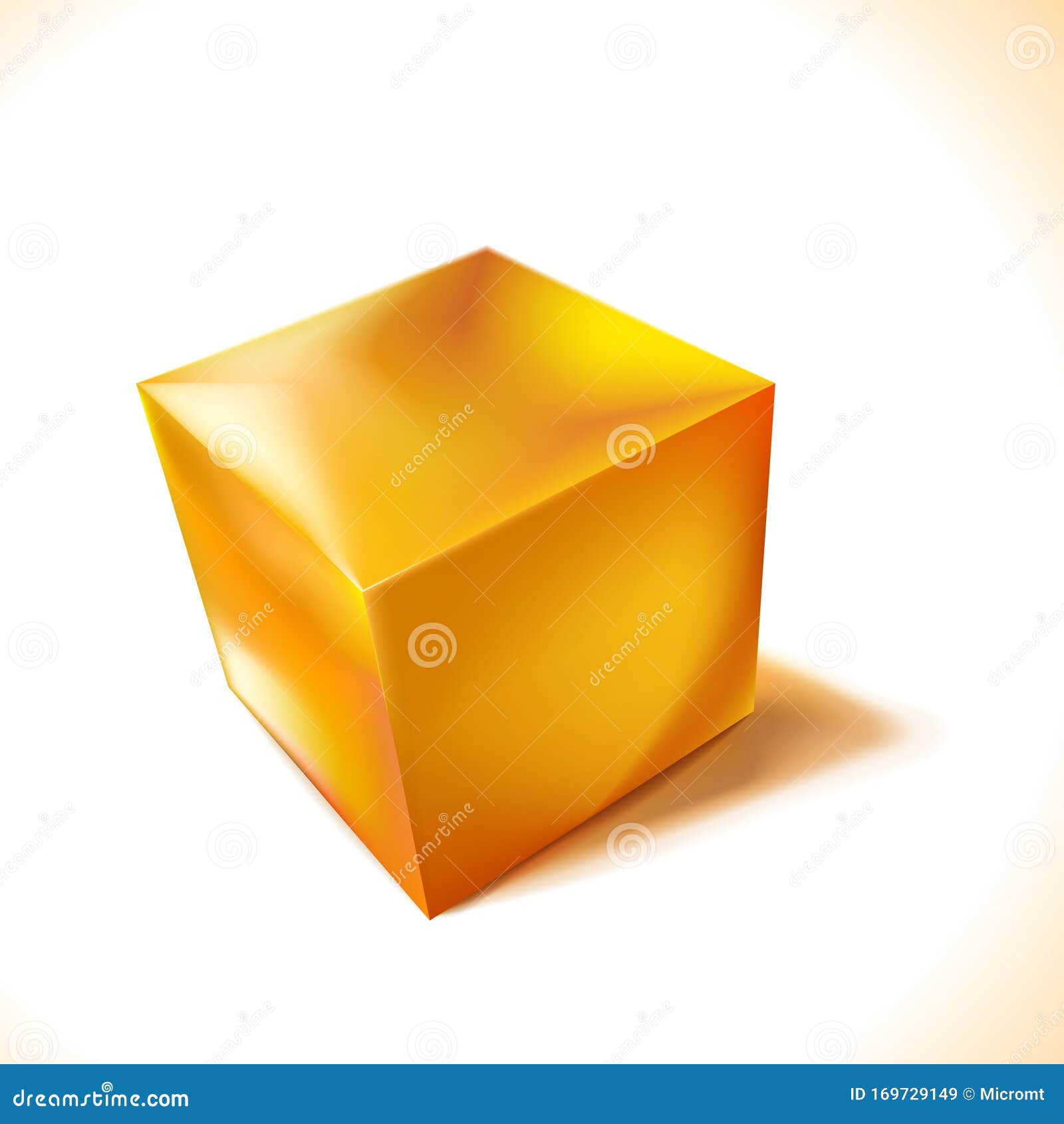 Download Mockup Of Blank Glossy Golden Or Yellow Cube Or Box 3d ...