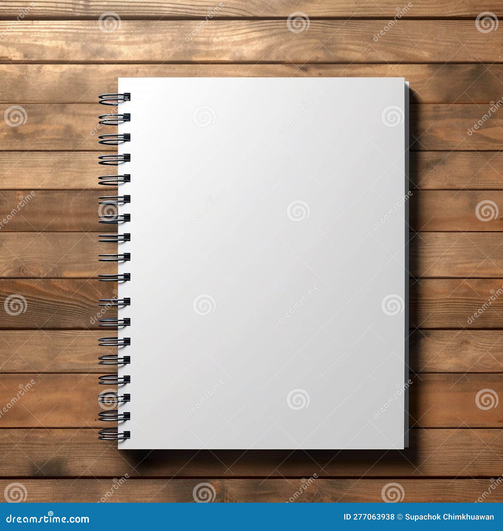 A Mockup of a Blank Paper Notebook Stock Illustration - Illustration of  marketing, identity: 277063938