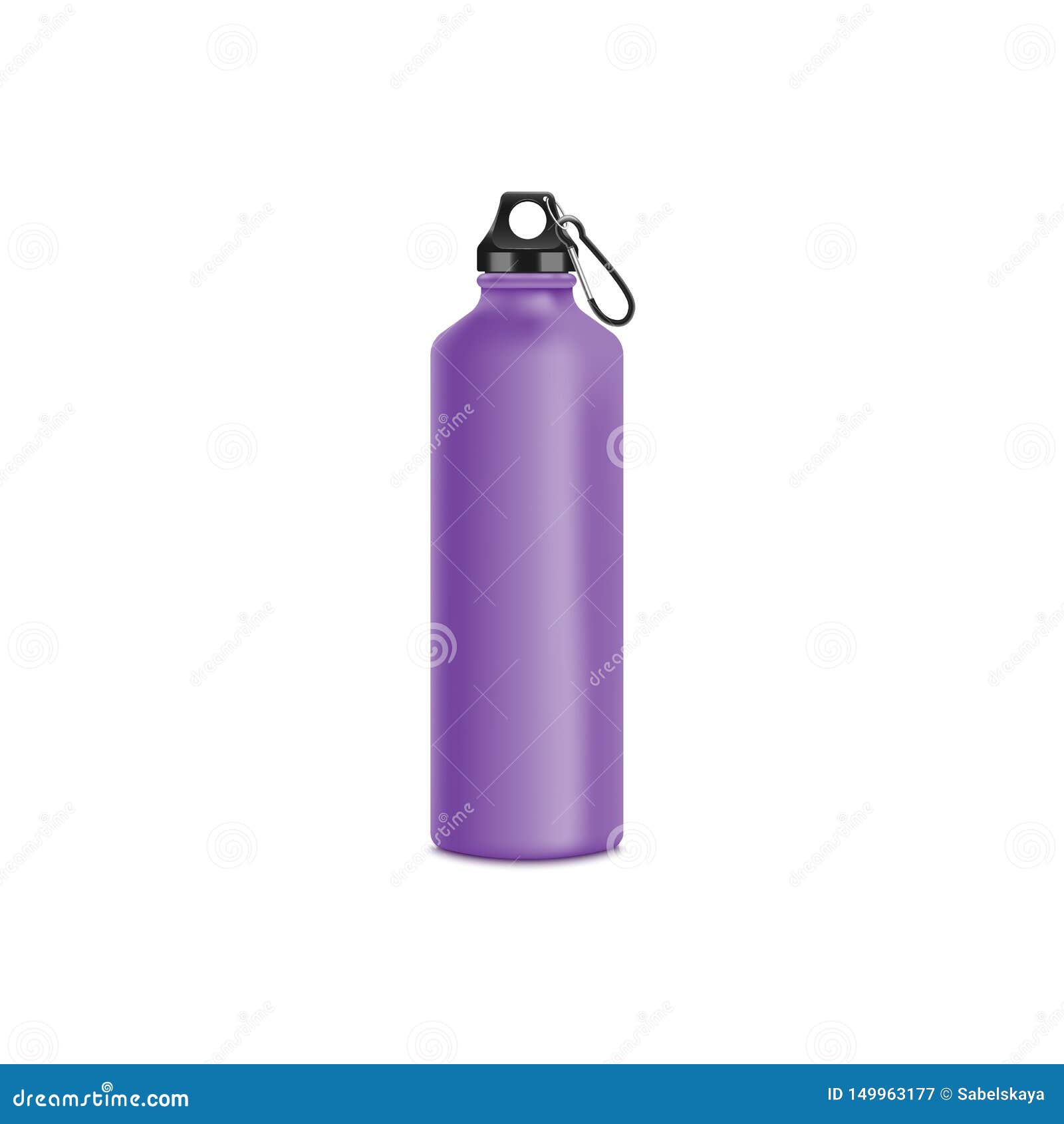 Download Mockup Of Blank Purple Aluminum Sport Bottle With ...