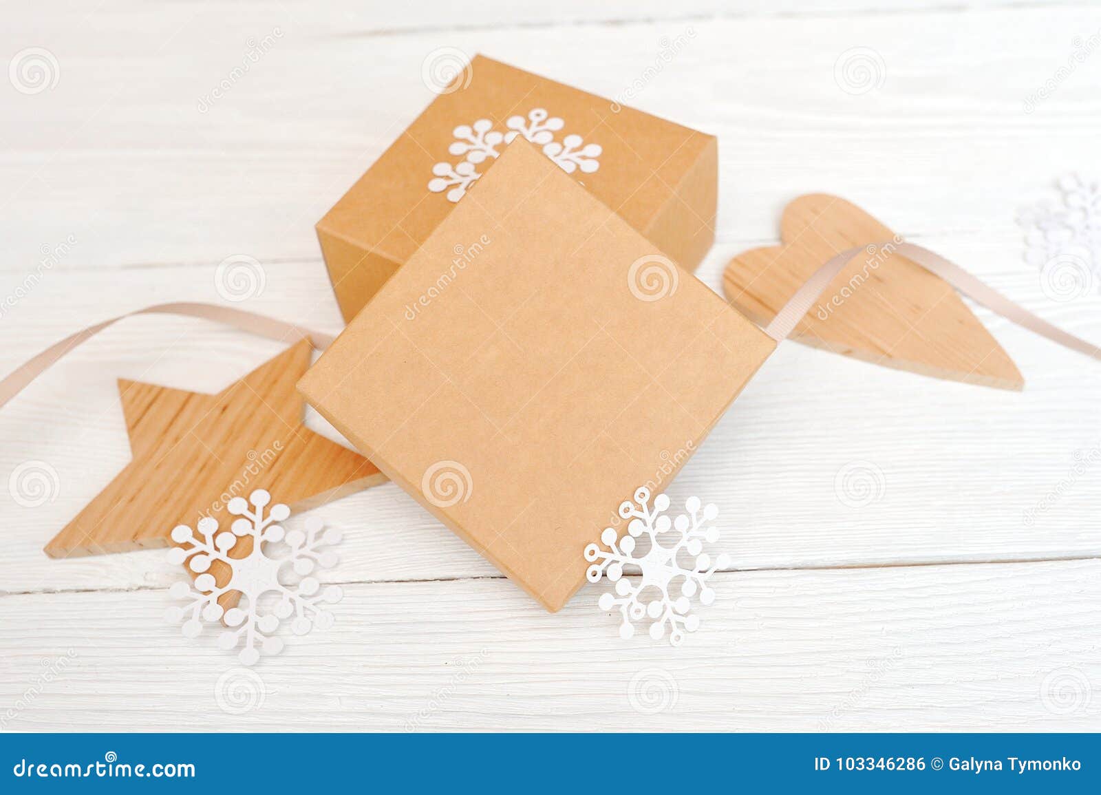 Download Mockup Christmas Gift Boxes With Wooden Star And Heart ...