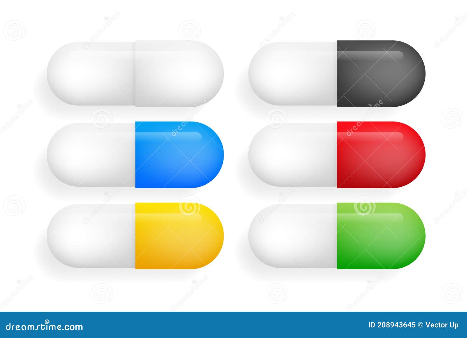 Vetores de Medicamentos Com Branco Médico Em Fundo Branco No