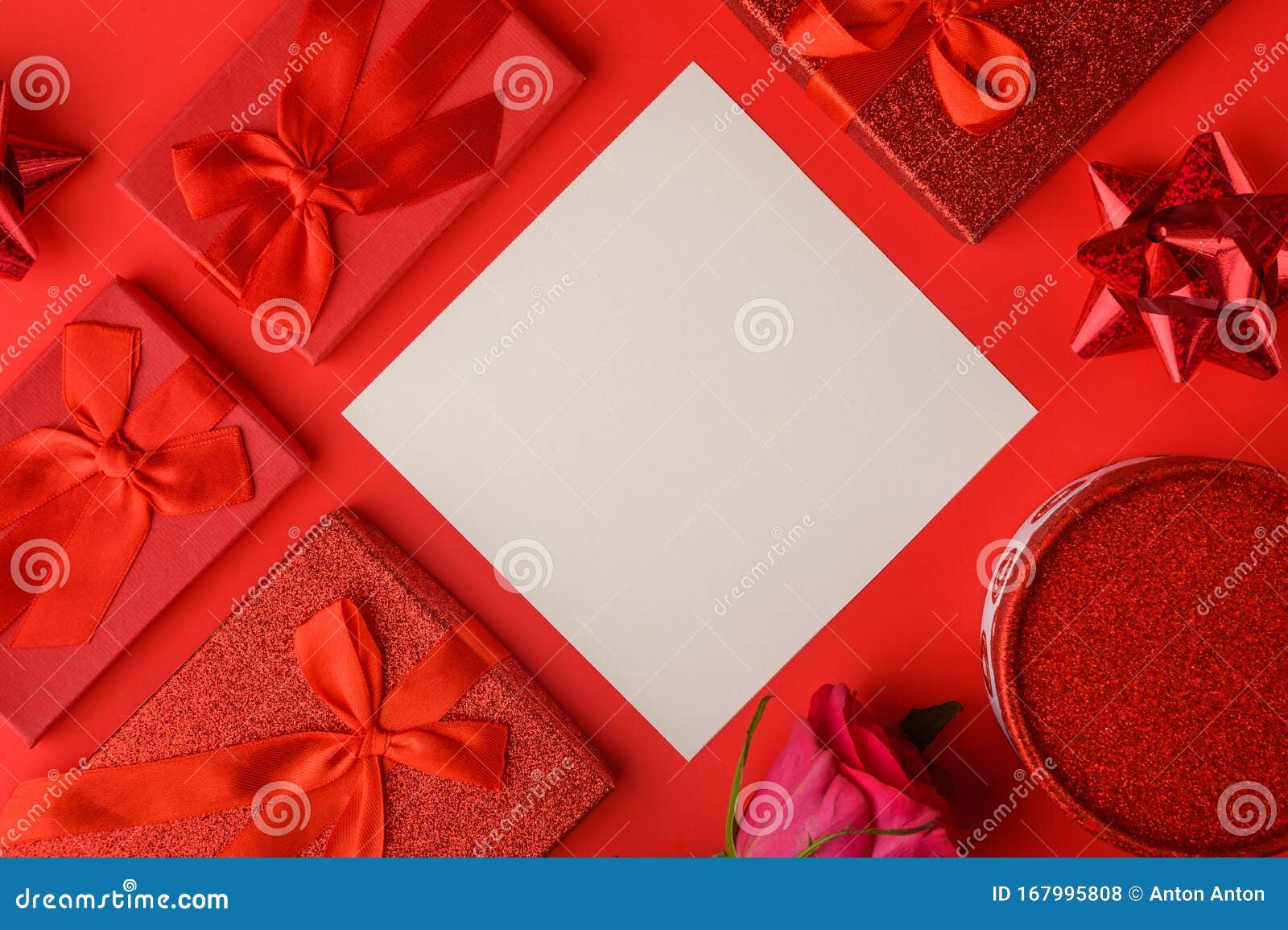 Download Mockup For Congratulations On Valentine S Day Or Wedding And Happy Birthday Gifts On Stock Photo Image Of Layout Paper 167995808