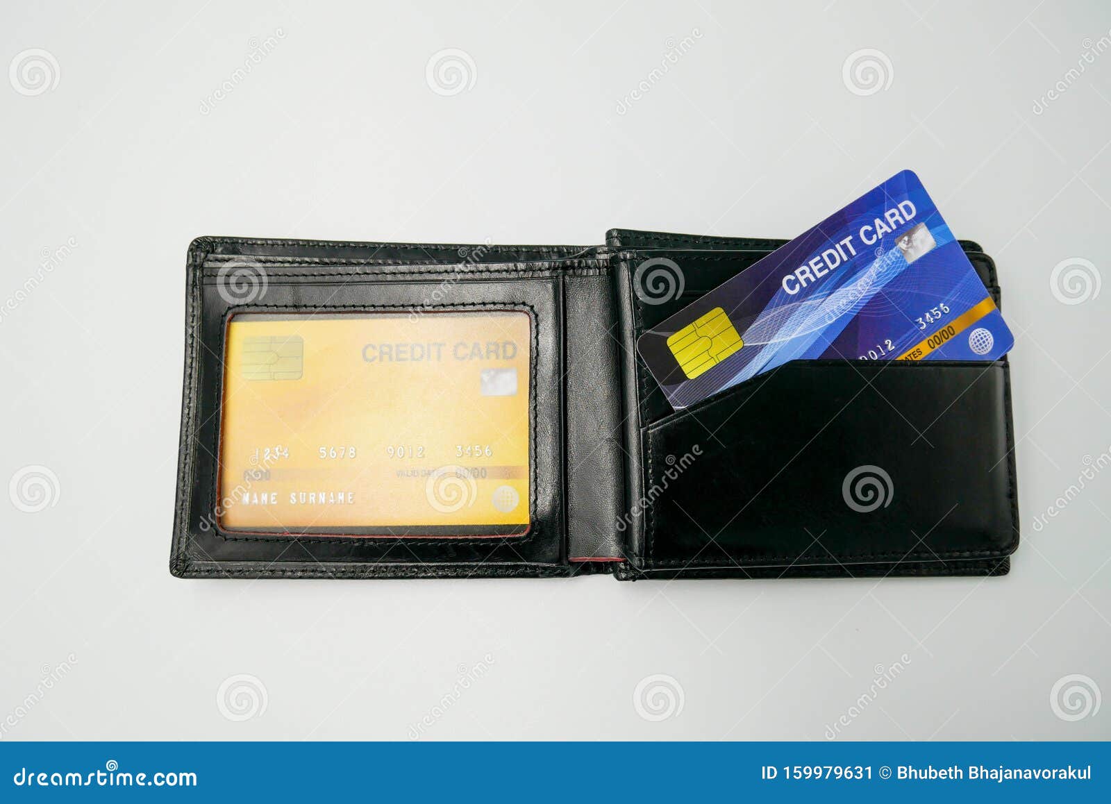 mockup credit card, the popular payment method with plastic and chipcard card close up shot and  on white background
