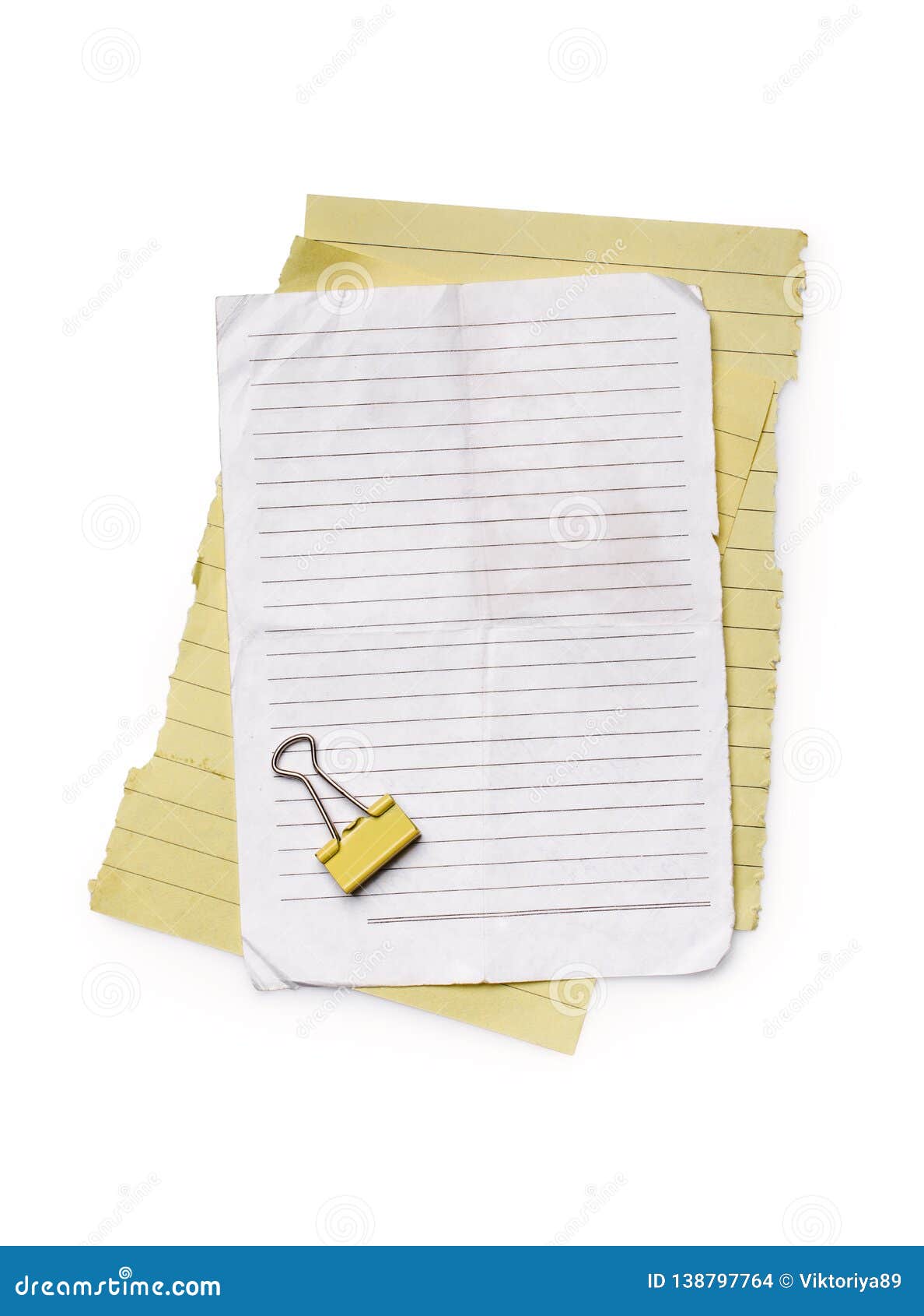 Download Mock Up Of Empty Lined Paper Sheets With Yellow Clip Stock Photo Image Of Mockup Beige 138797764 PSD Mockup Templates